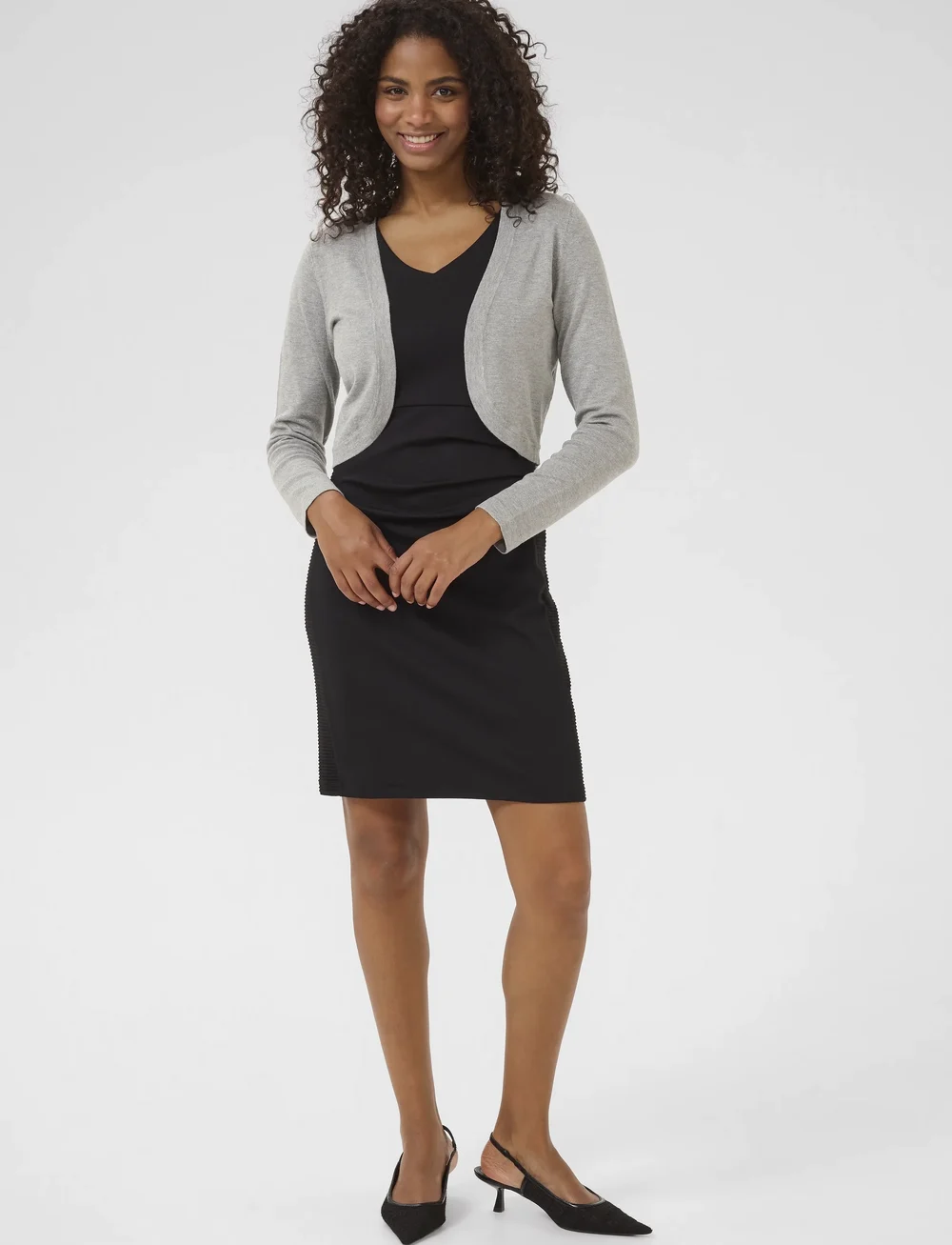 Kaffe - Astrid Bolero - koftor - grey melange - 3