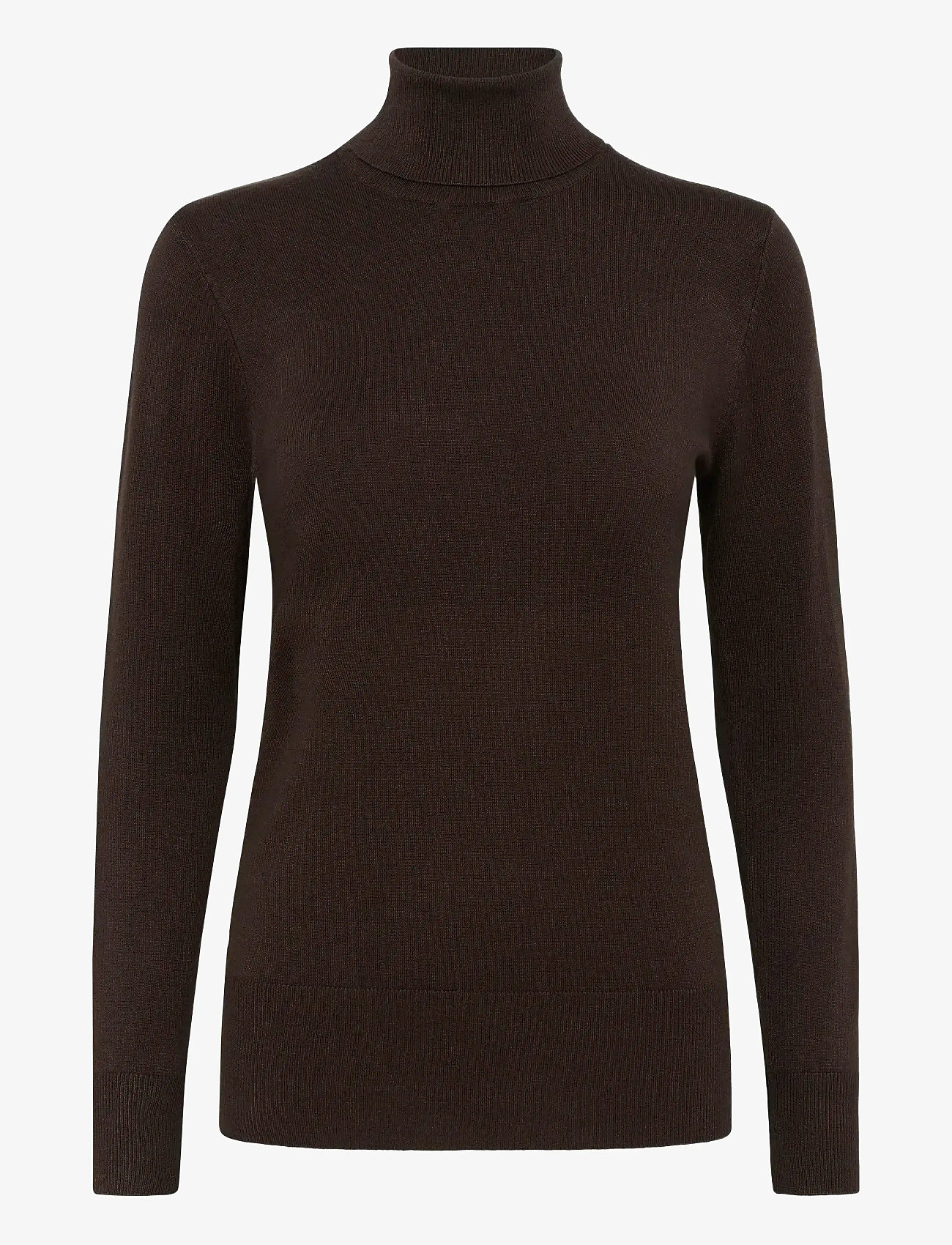 Kaffe - Astrid Roll Neck - efterårstøj - black coffee - 0