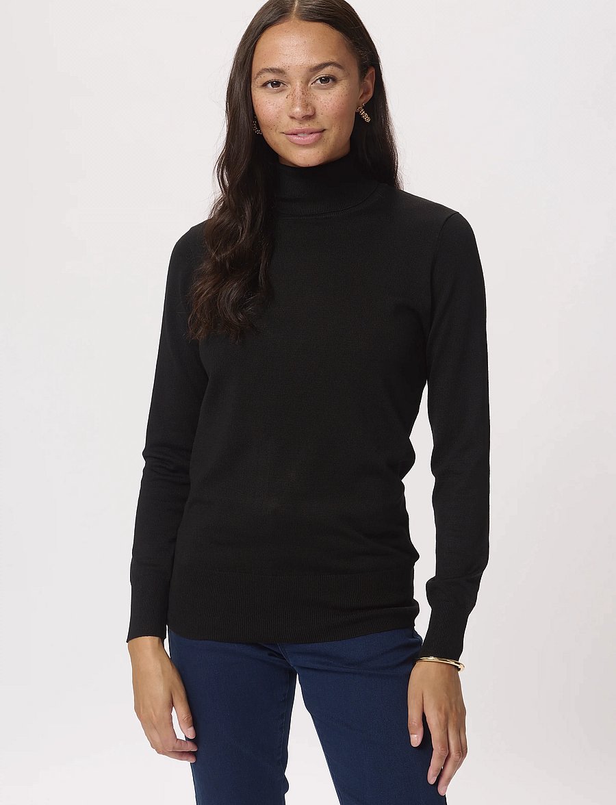 Kaffe - Astrid Roll Neck - rollkragenpullover - black deep - 0