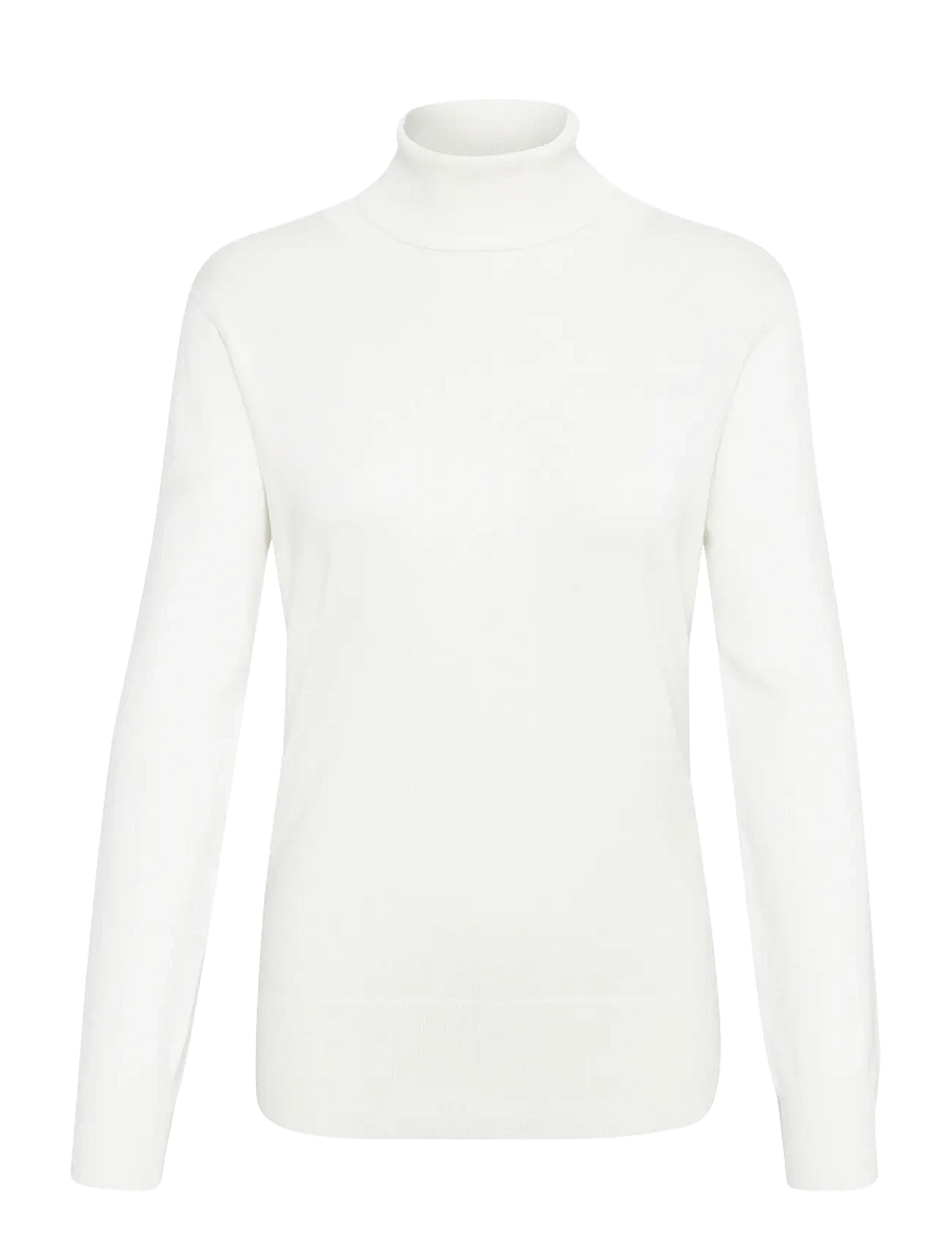 Kaffe - Astrid Roll Neck - polotröjor - chalk - 1