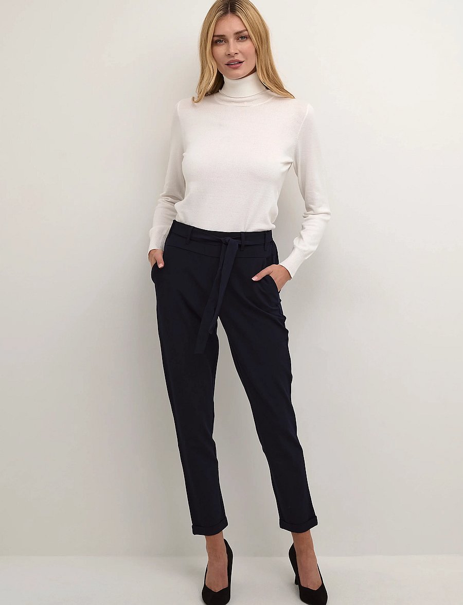 Kaffe - Astrid Roll Neck - polotröjor - chalk - 3