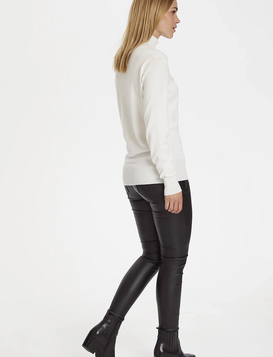 Kaffe - Astrid Roll Neck - polotröjor - chalk - 4