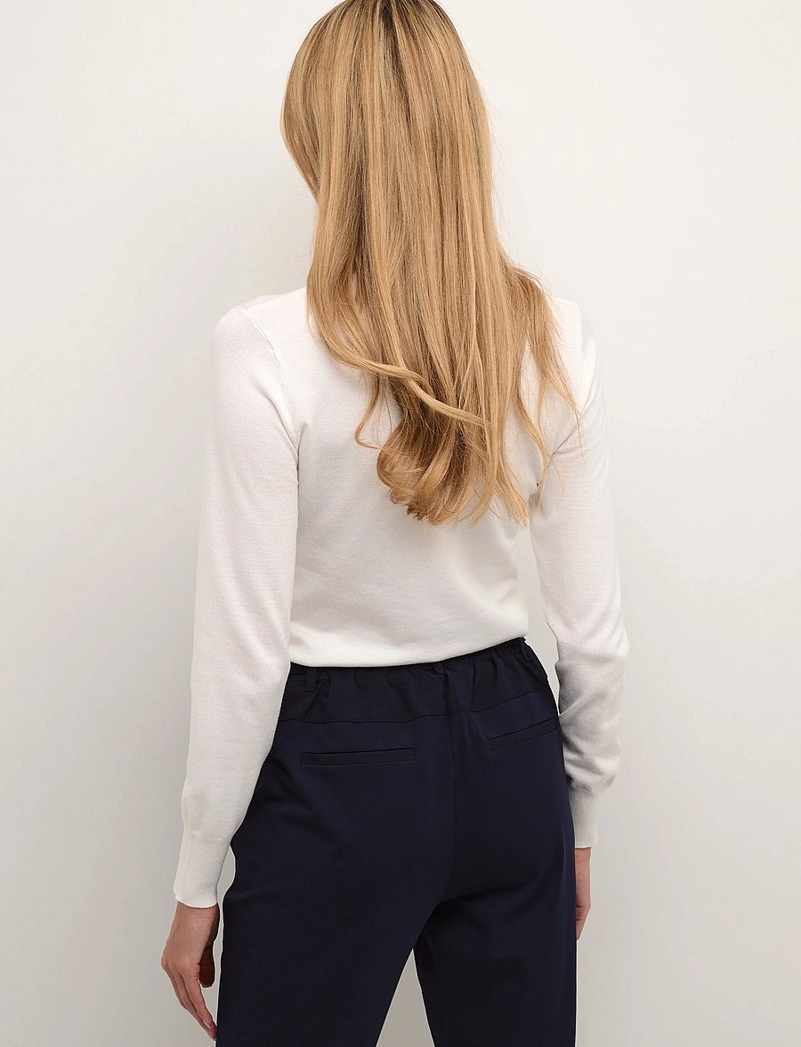 Kaffe - Astrid Roll Neck - polotröjor - chalk - 5