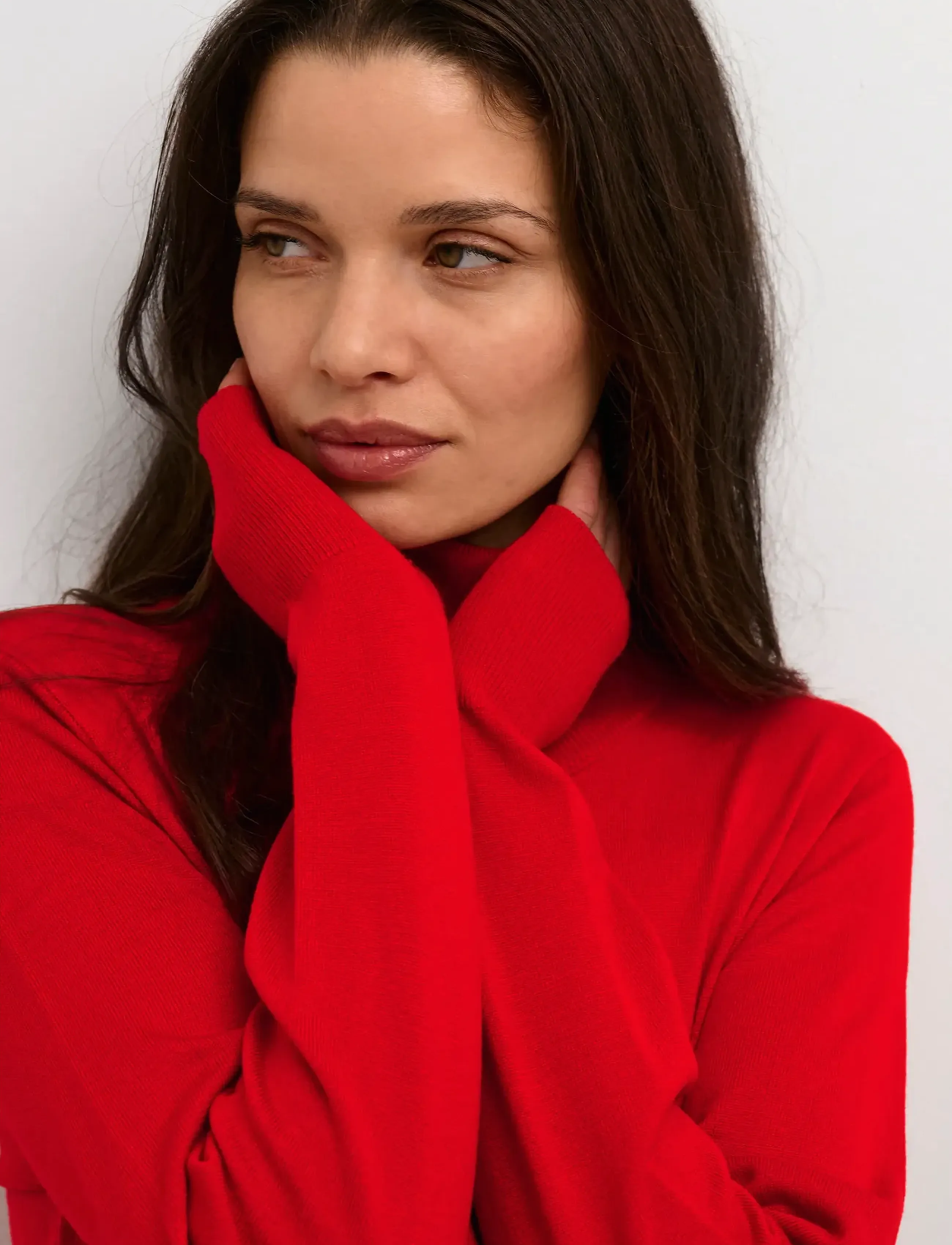 Kaffe - Astrid Roll Neck - turtlenecks - haute red - 5