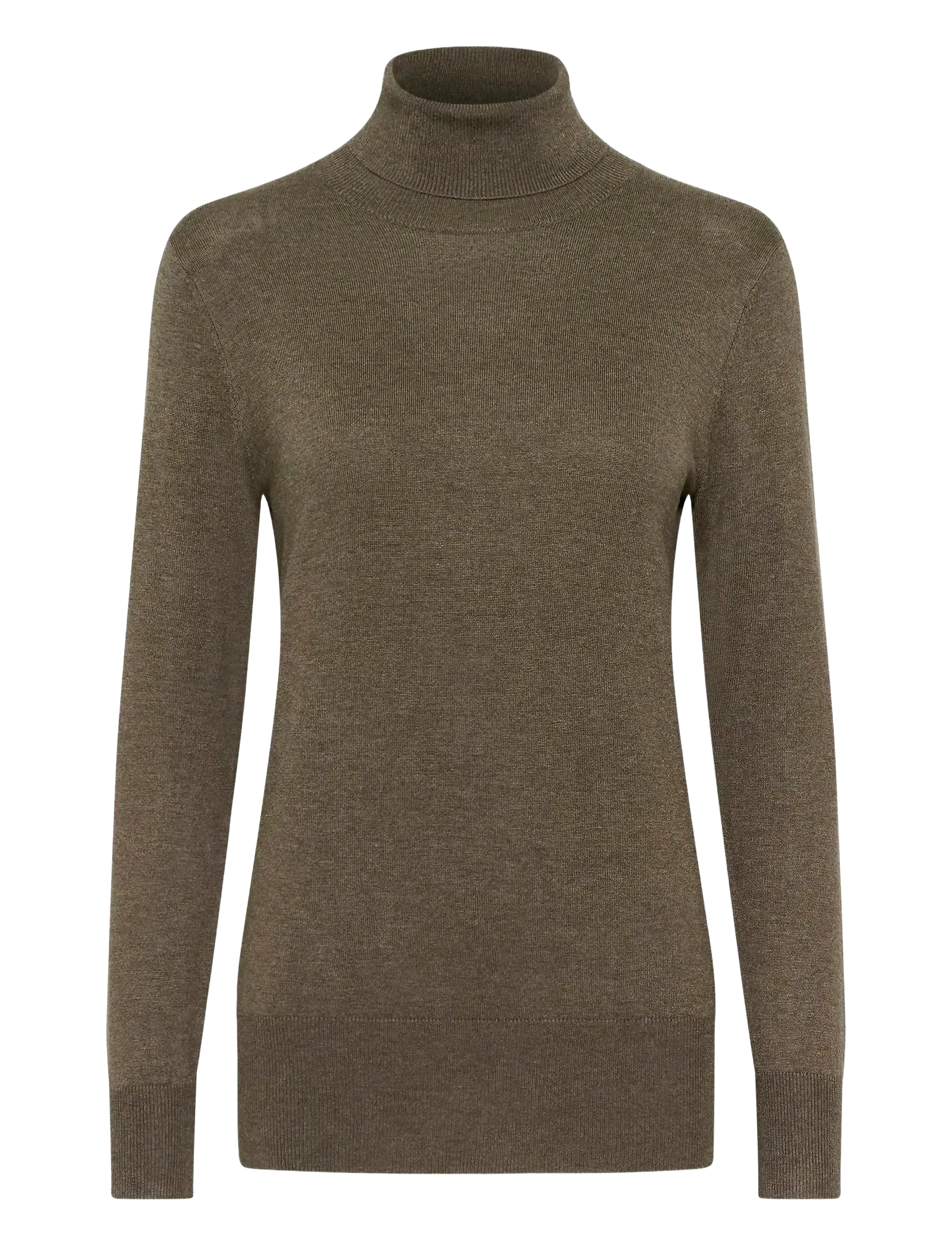 Kaffe Astrid Roll Neck, Kvinder, Rullekrave Top, Kakigrøn, Str: XL