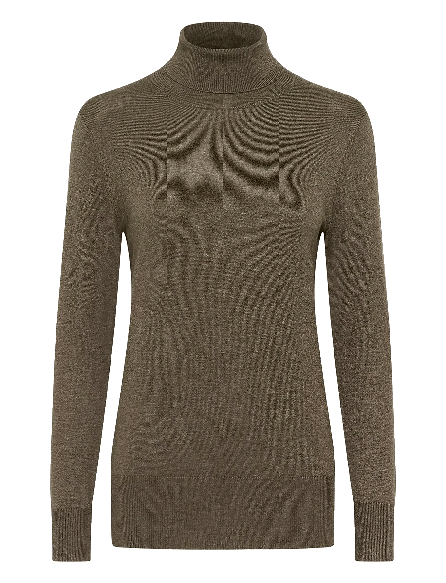 Kaffe - Astrid Roll Neck - polotröjor - morel melange - 0