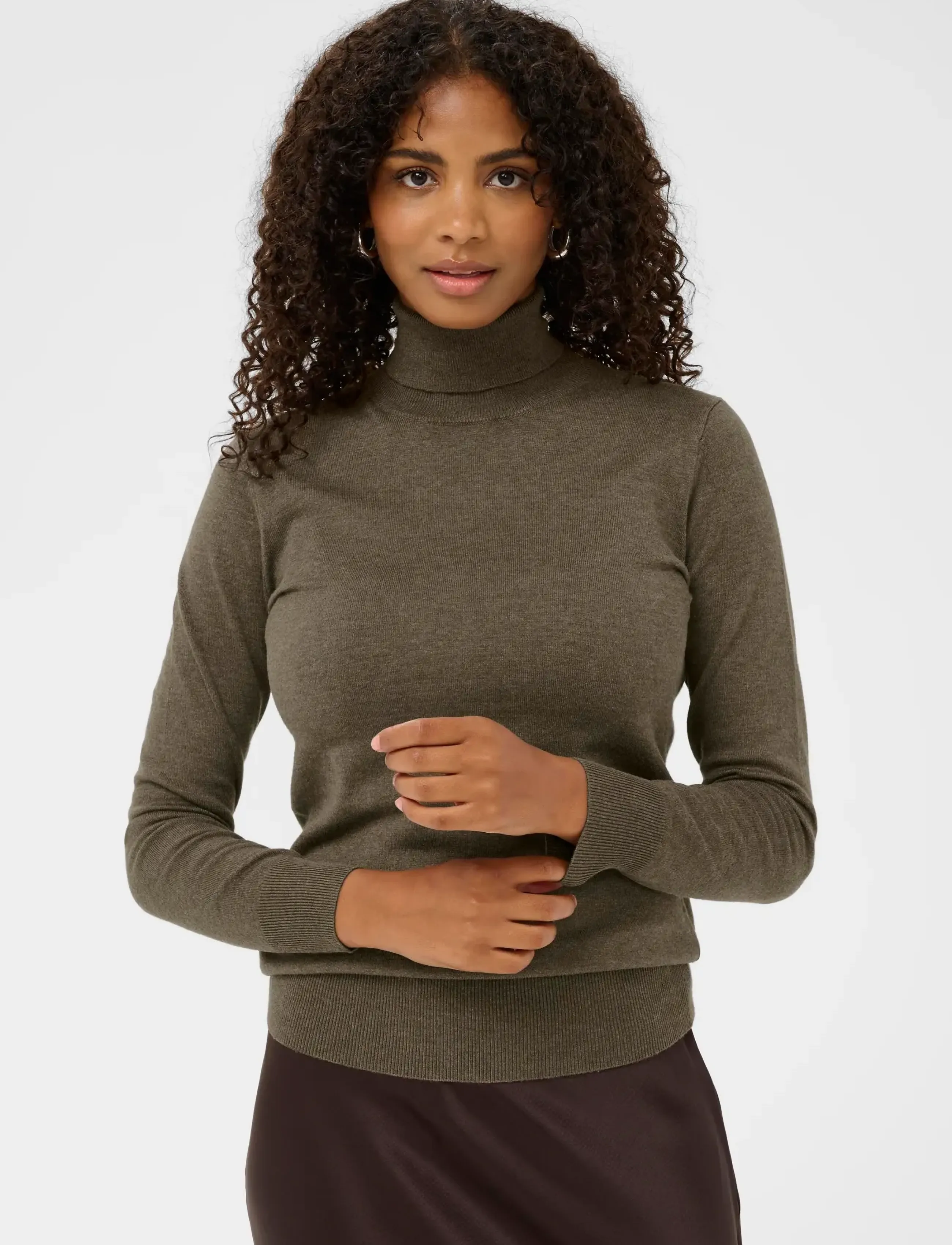 Kaffe - Astrid Roll Neck - herbstliche kleidung - morel melange - 4