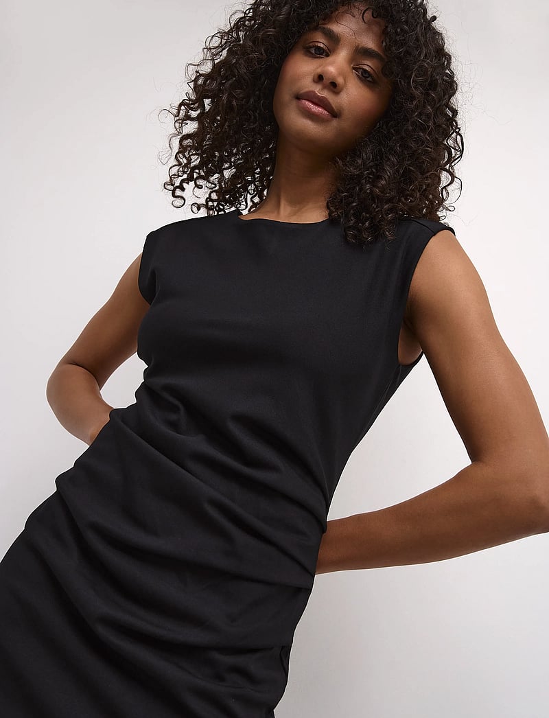 Kaffe - India Round-Neck Dress - etuikleider - black deep - 5