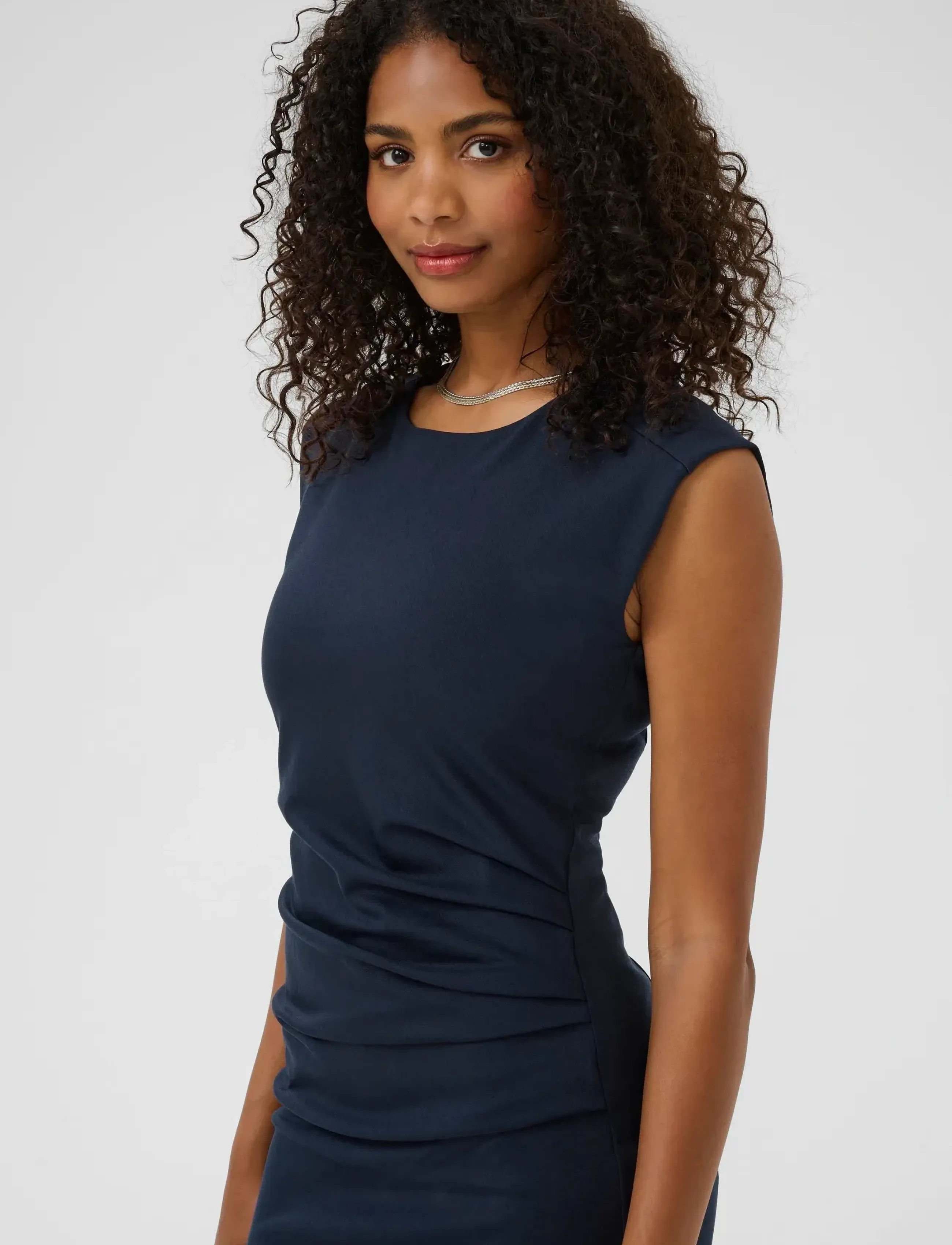 Kaffe - India Round-Neck Dress - kurze kleider - midnight marine - 5
