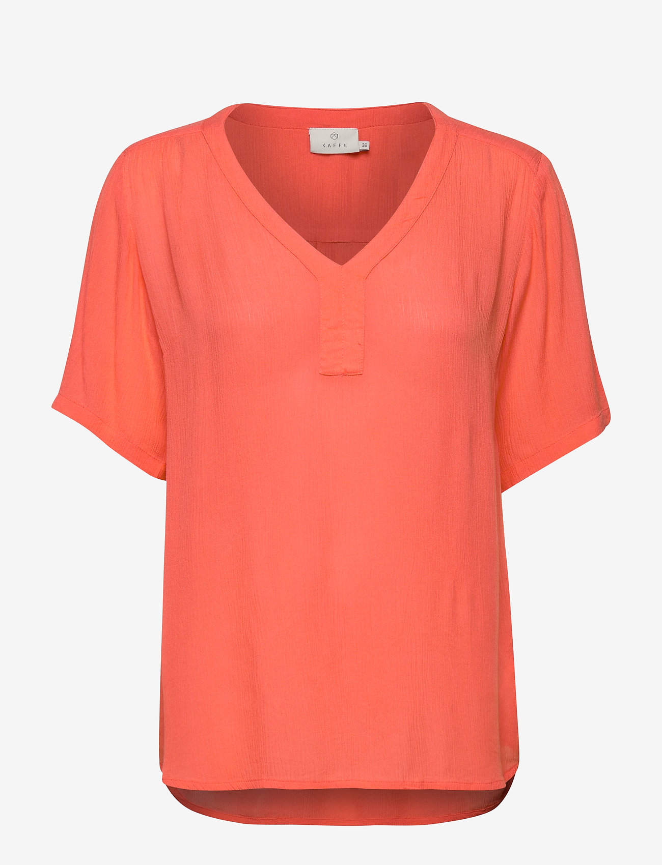 Kaffe - Amber SS blouse - living coral - 0