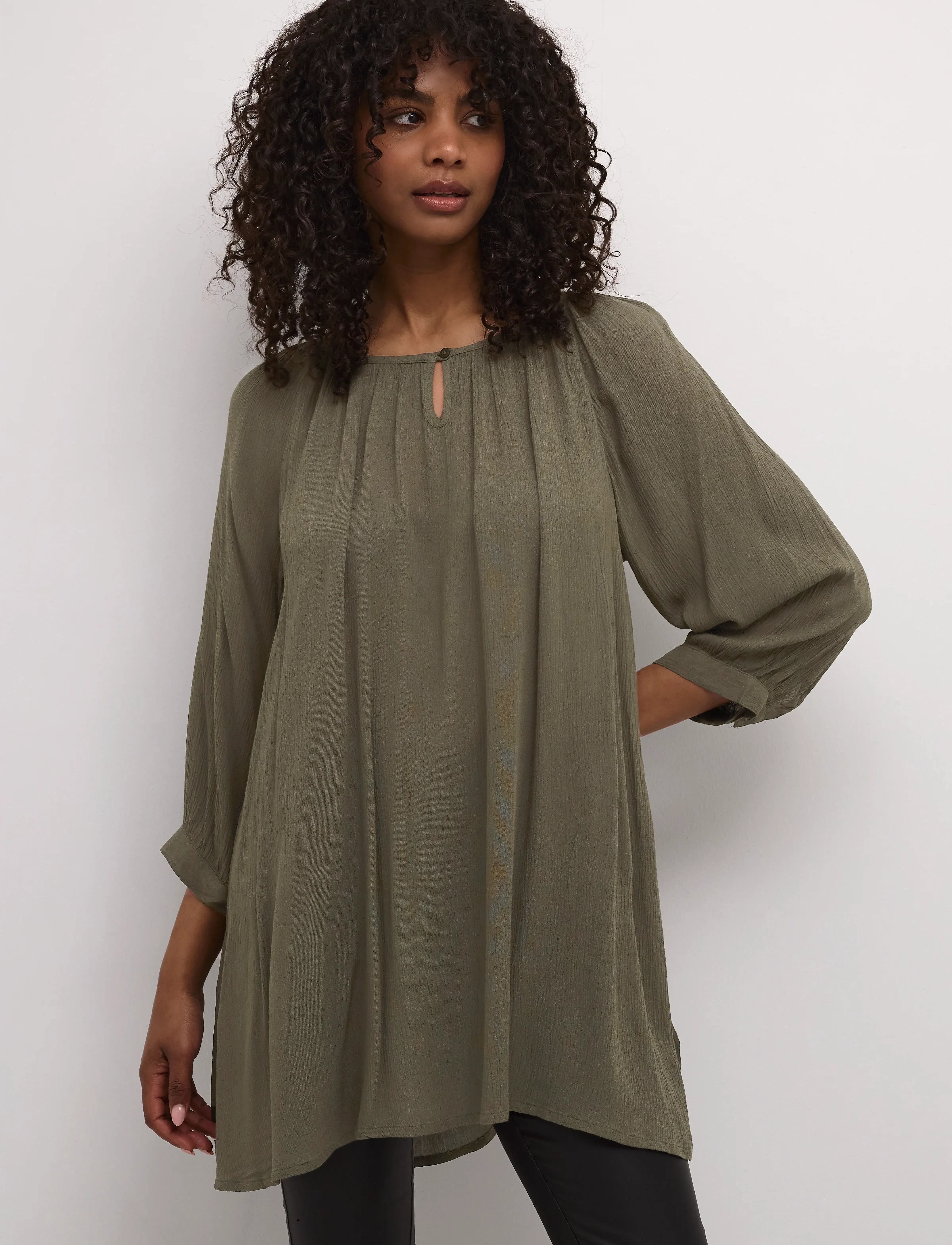 Kaffe - Amber Tunic - lowest prices - grape leaf - 0
