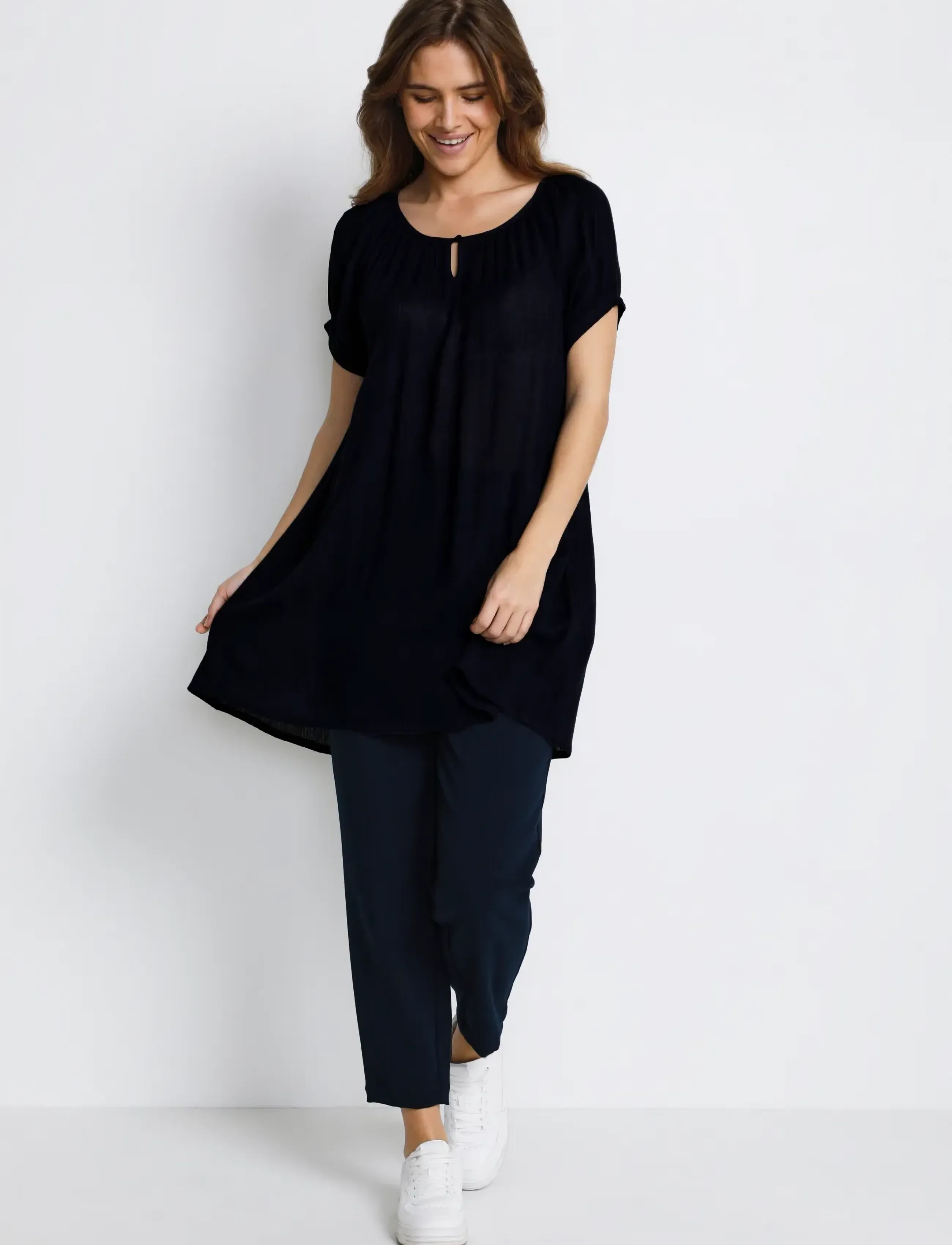 Kaffe - Amber SS Tunic - tuniken - black deep - 3