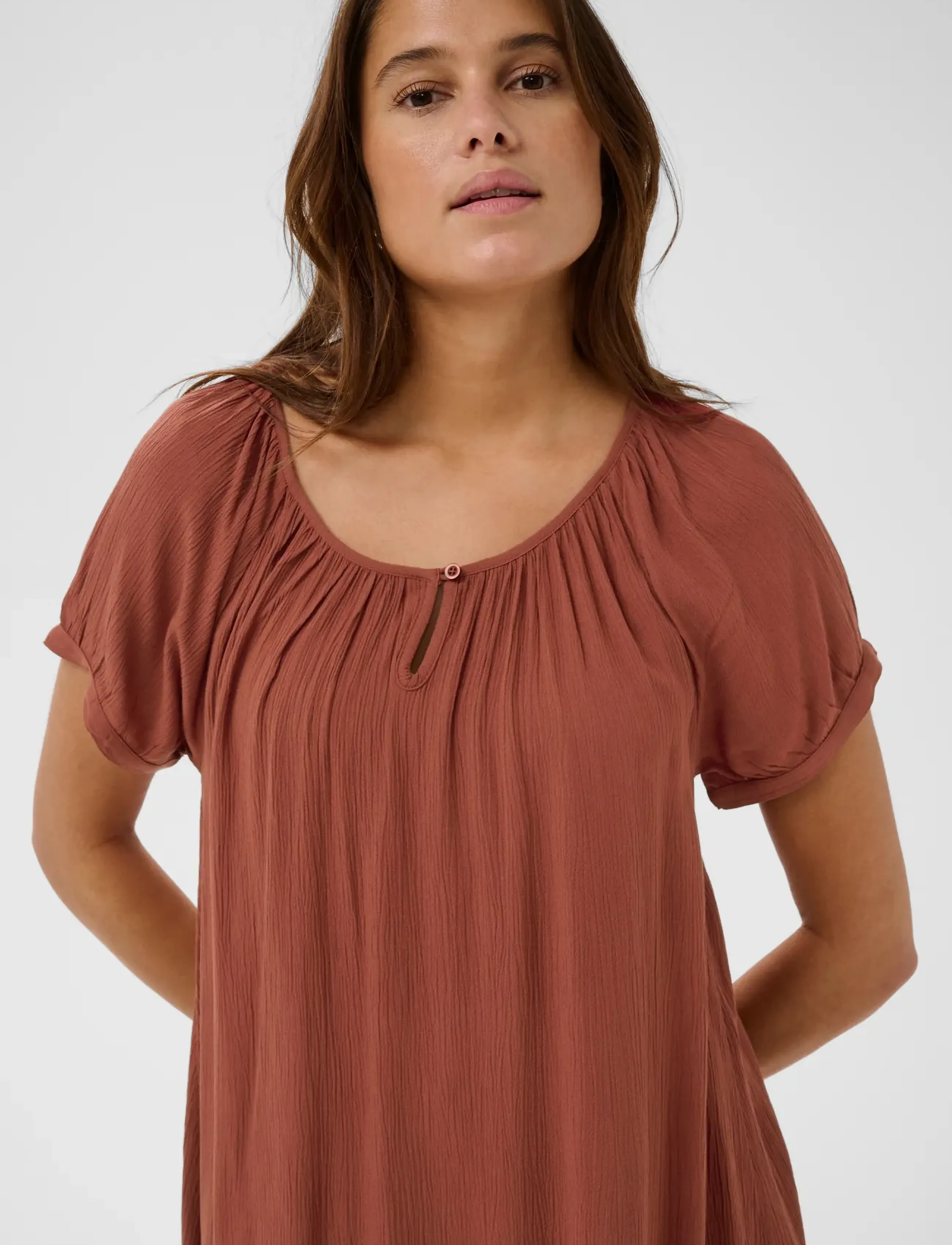 Kaffe - Amber SS Tunic - tunics - henna - 5