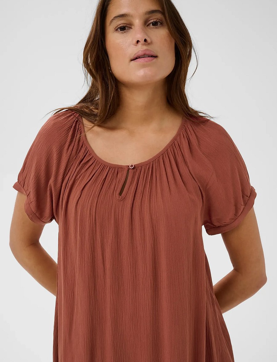 Kaffe - Amber SS Tunic - tunikaer - henna - 5
