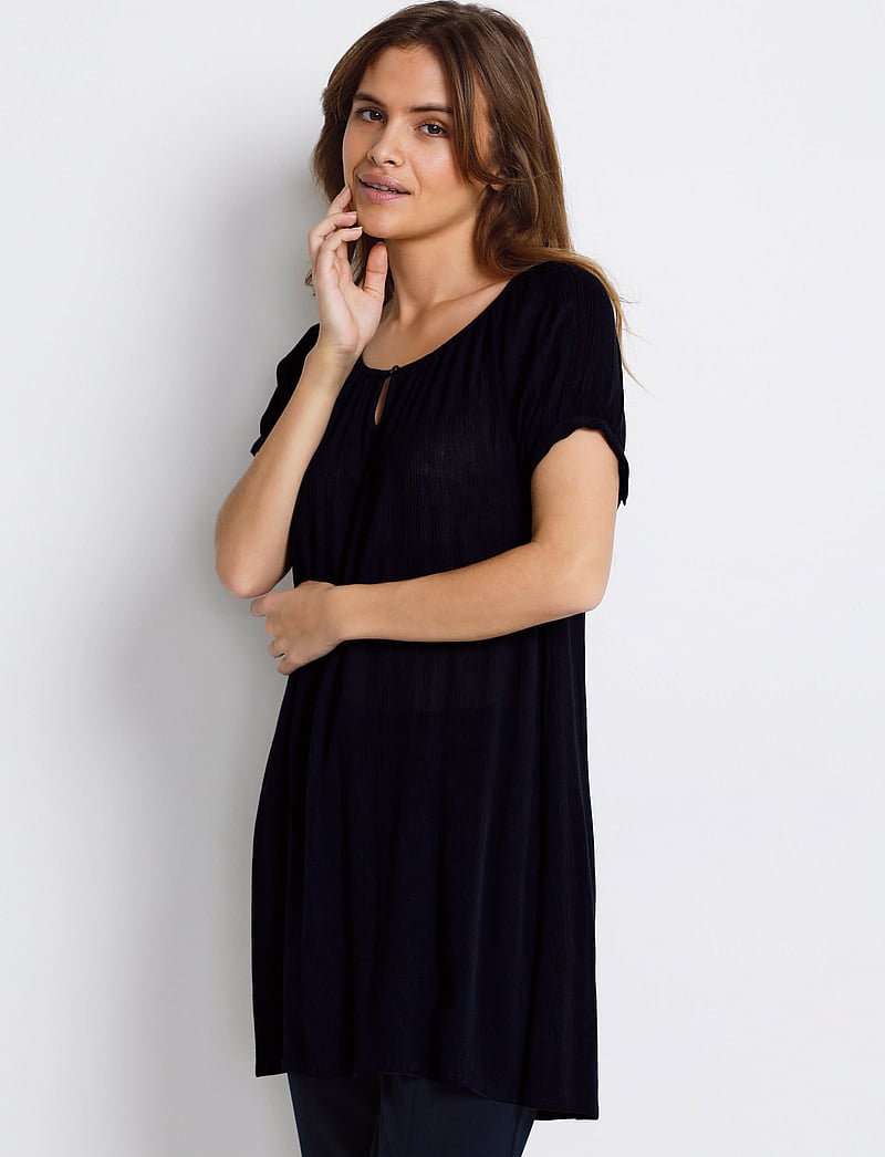 Kaffe - Amber SS Tunic - tunikaer - midnight marine - 0