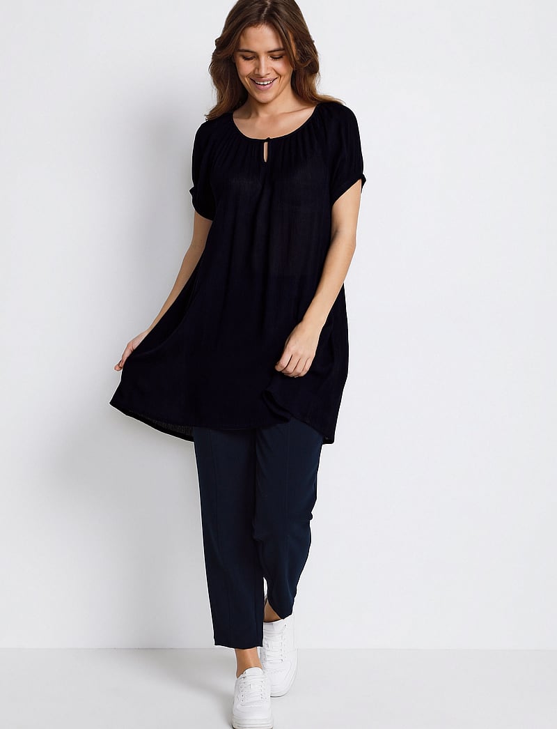 Kaffe - Amber SS Tunic - tunikaer - midnight marine - 3