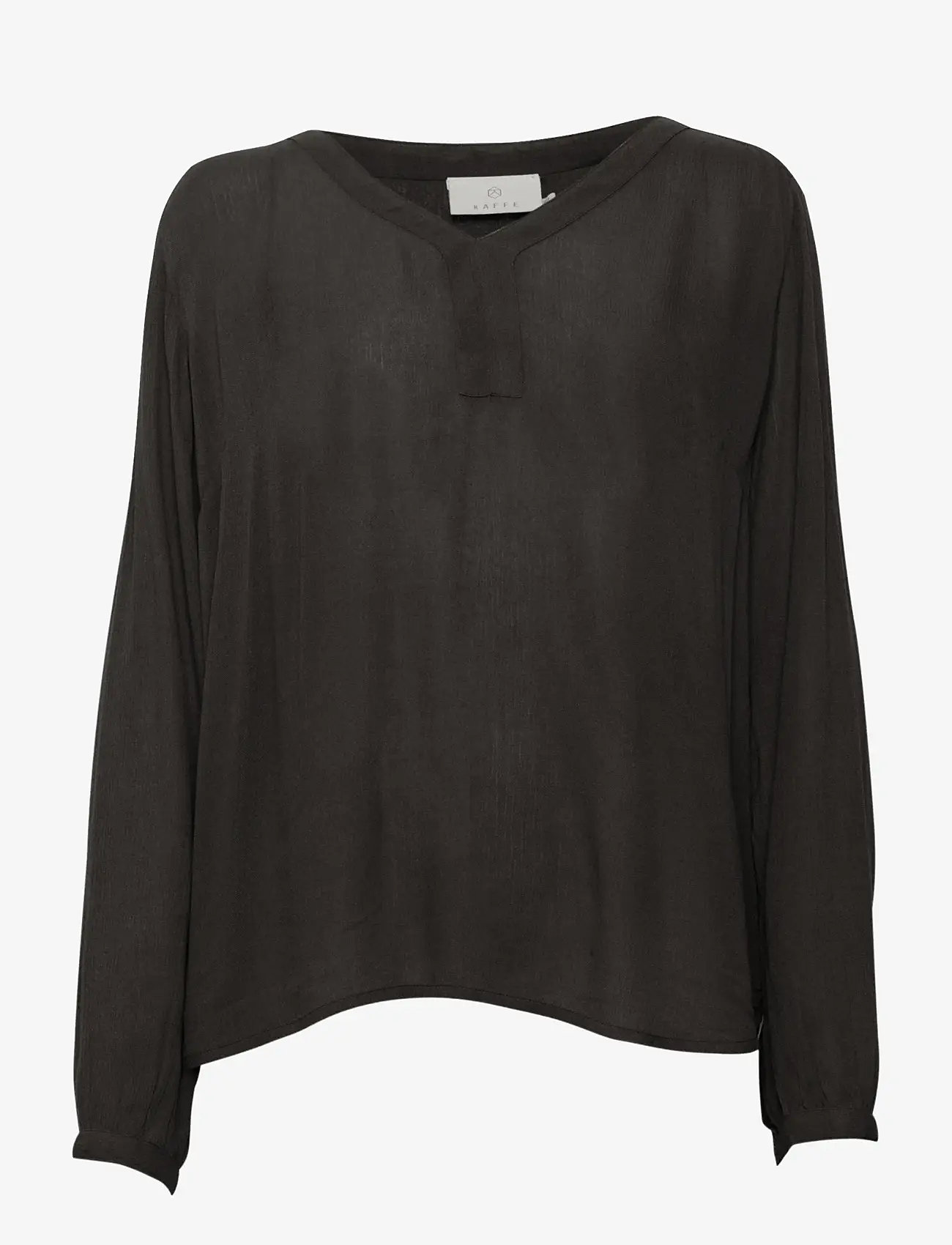 Kaffe - Amber Blouse LS - langærmede bluser - black - 1