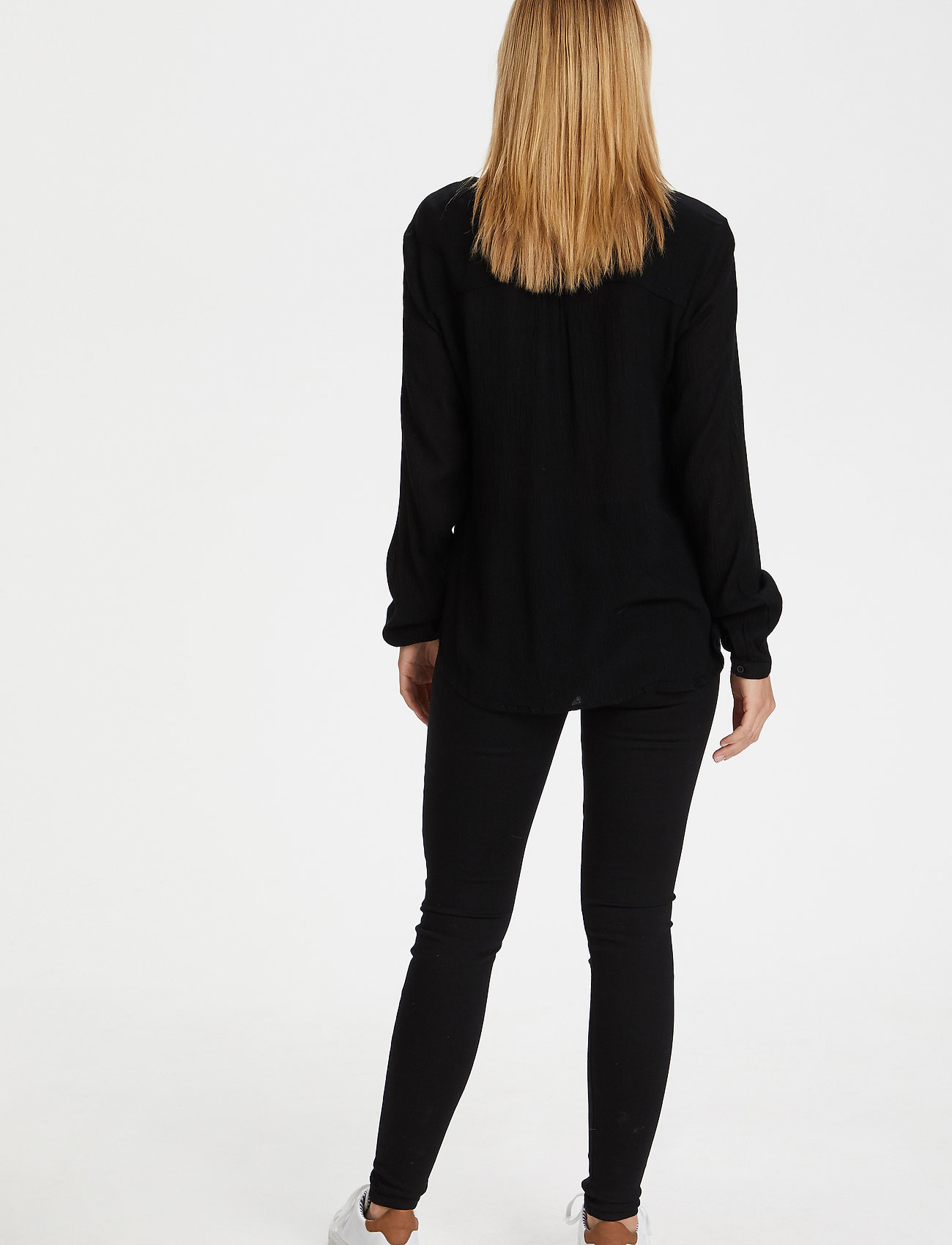 Kaffe Amber Blouse Ls, 42, Black, Bluser > Langærmede, Dame