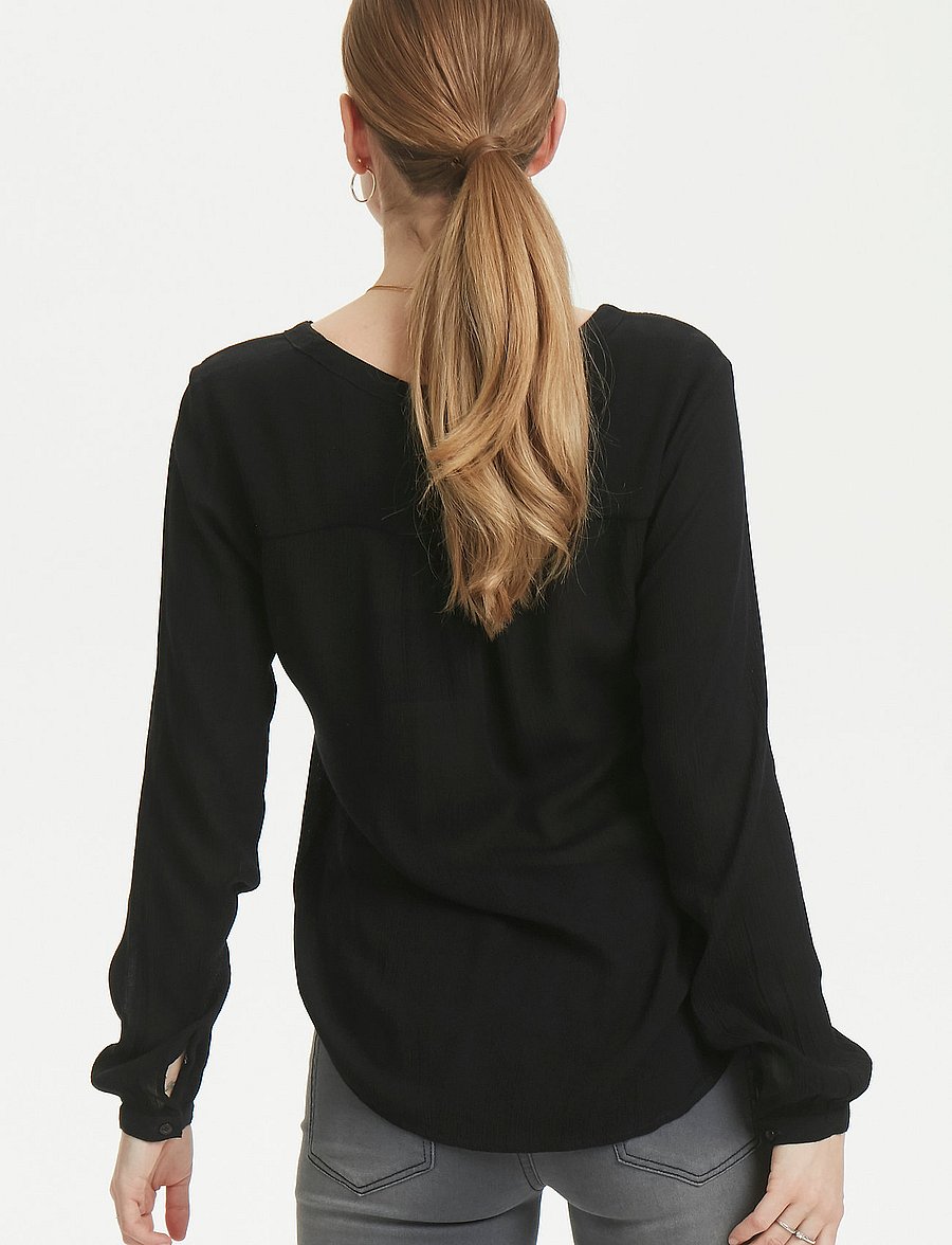 Kaffe - Amber Blouse LS - pikkade varrukatega pluusid - black - 3