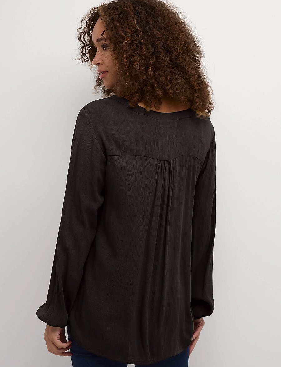 Kaffe - Amber Blouse LS - pikkade varrukatega pluusid - black - 5