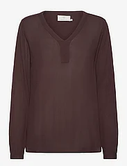 Kaffe - Amber Blouse LS - long-sleeved blouses - java - 0