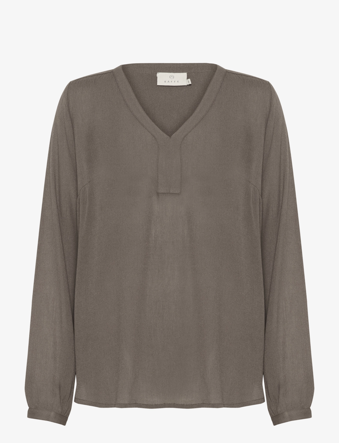 Kaffe AMBER BLOUSE LS - Drabužiai - MAJOR BROWN / khaki/green