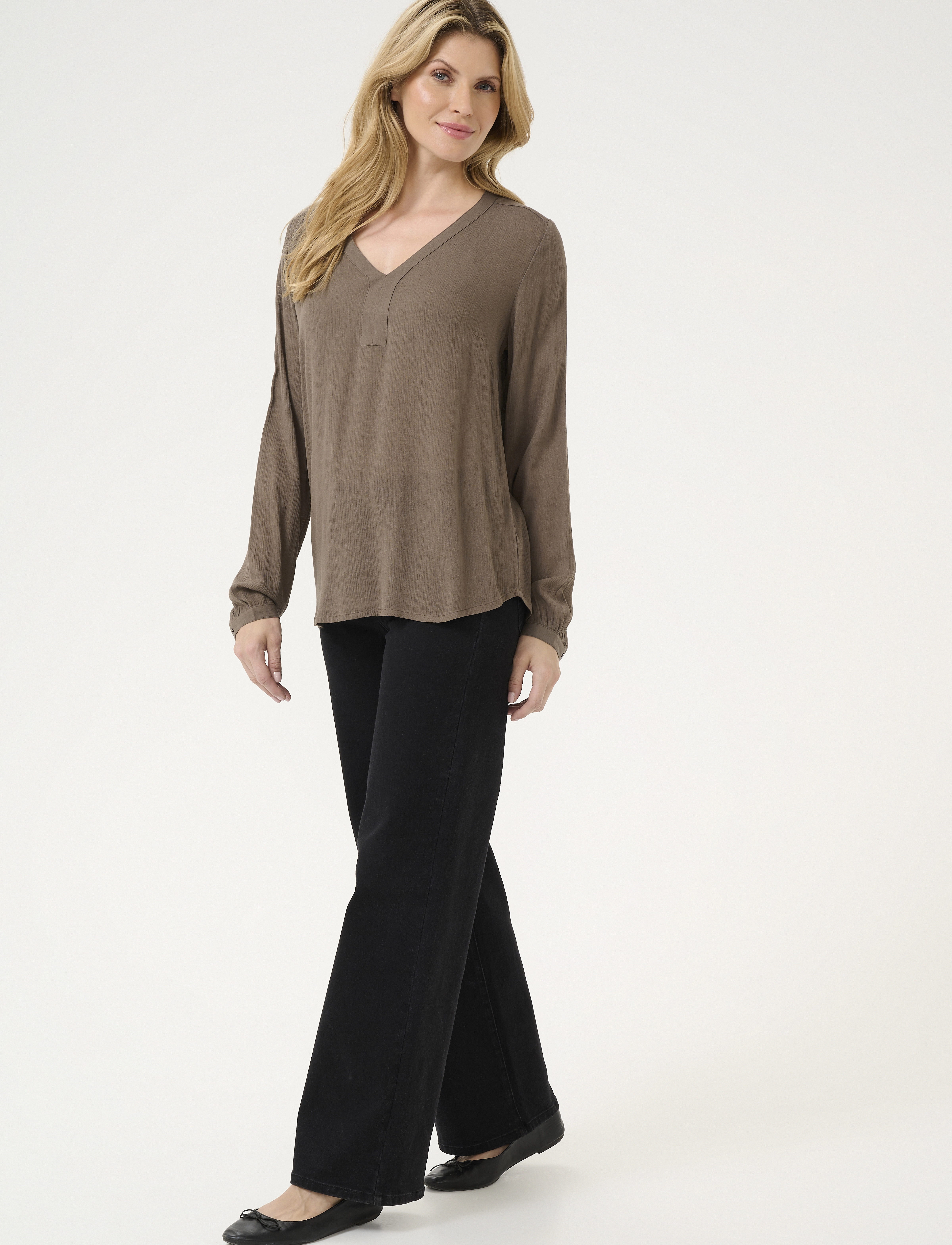 Kaffe - AMBER BLOUSE LS - langärmlige blusen - major brown - 5