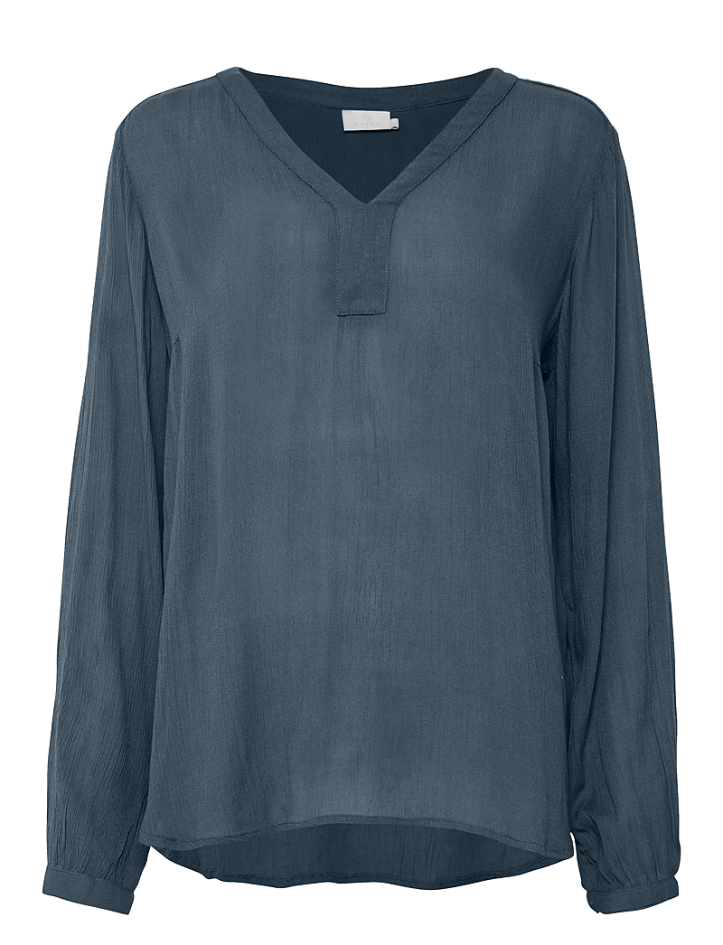 Kaffe - Amber Blouse LS - långärmade blusar - orion blue - 1
