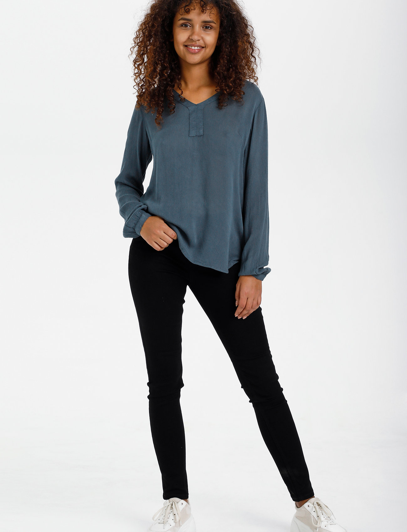 Kaffe - Amber Blouse LS - long sleeved blouses - orion blue - 0