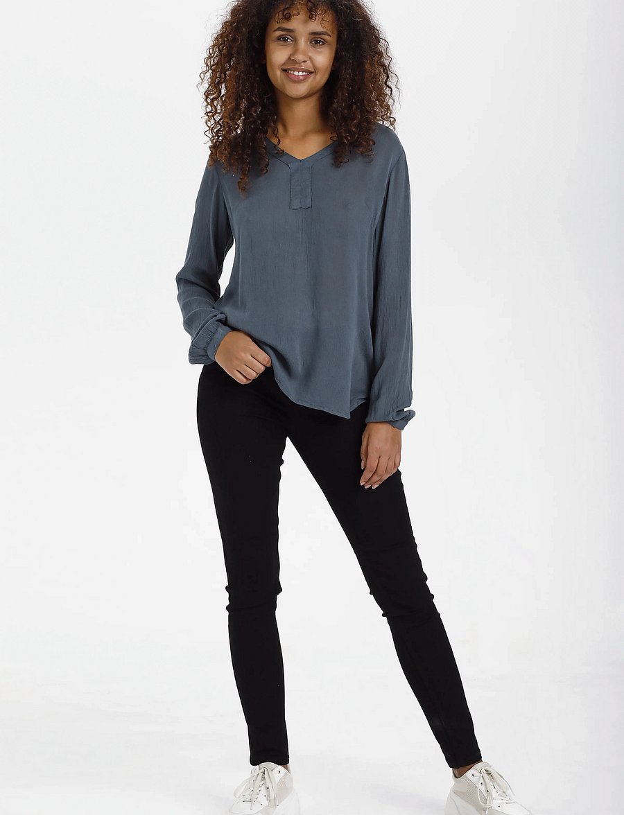 Kaffe - Amber Blouse LS - langärmelige blusen - orion blue - 0
