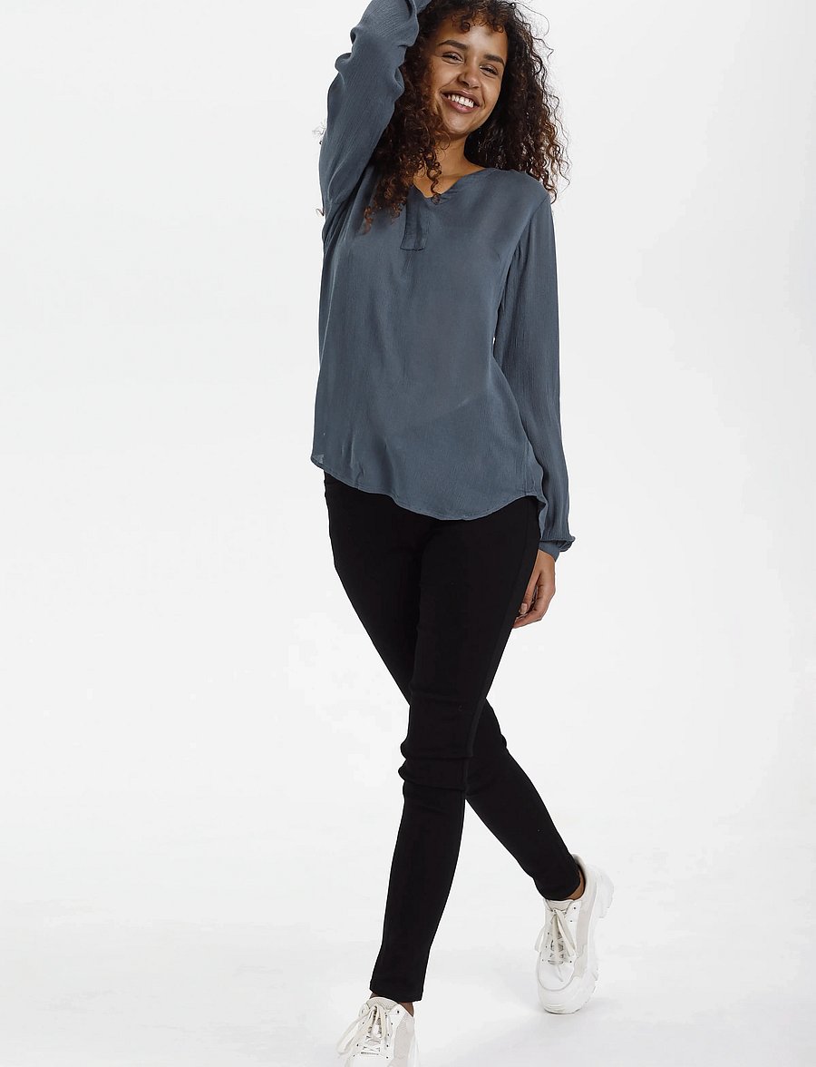 Kaffe - Amber Blouse LS - langärmelige blusen - orion blue - 3