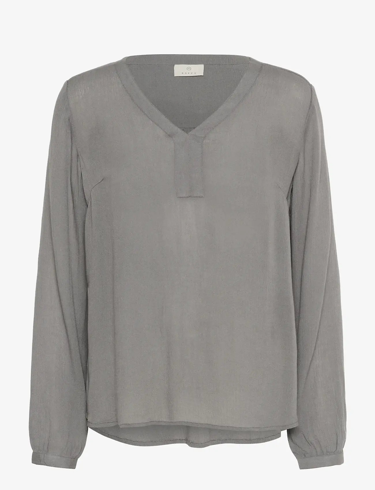 Kaffe - Amber Blouse LS - langærmede bluser - smoked pearl - 0
