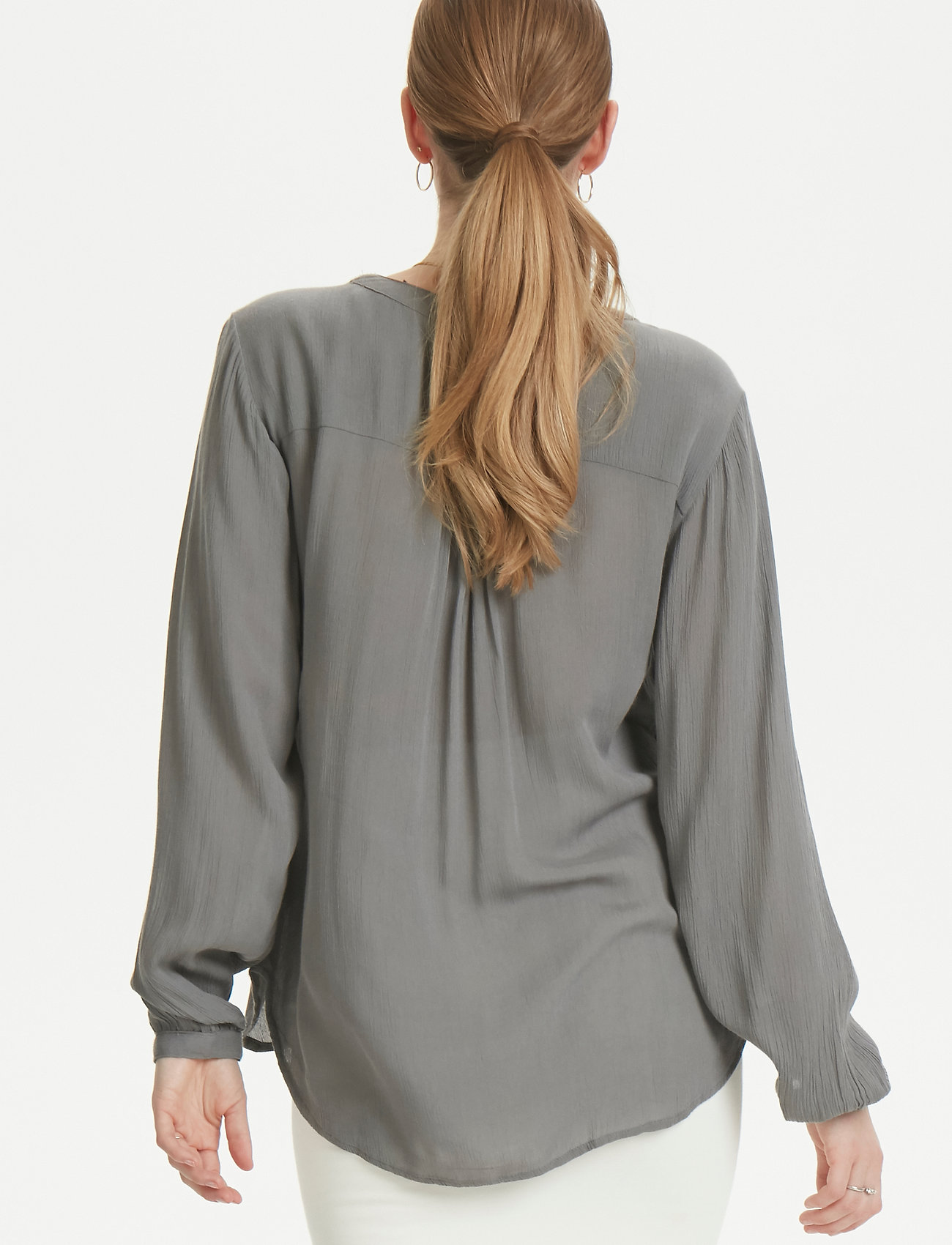 Kaffe - Amber Blouse LS - blouses met lange mouwen - smoked pearl - 5