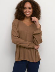 Kaffe - Amber Blouse LS - long-sleeved blouses - soft silt - 2