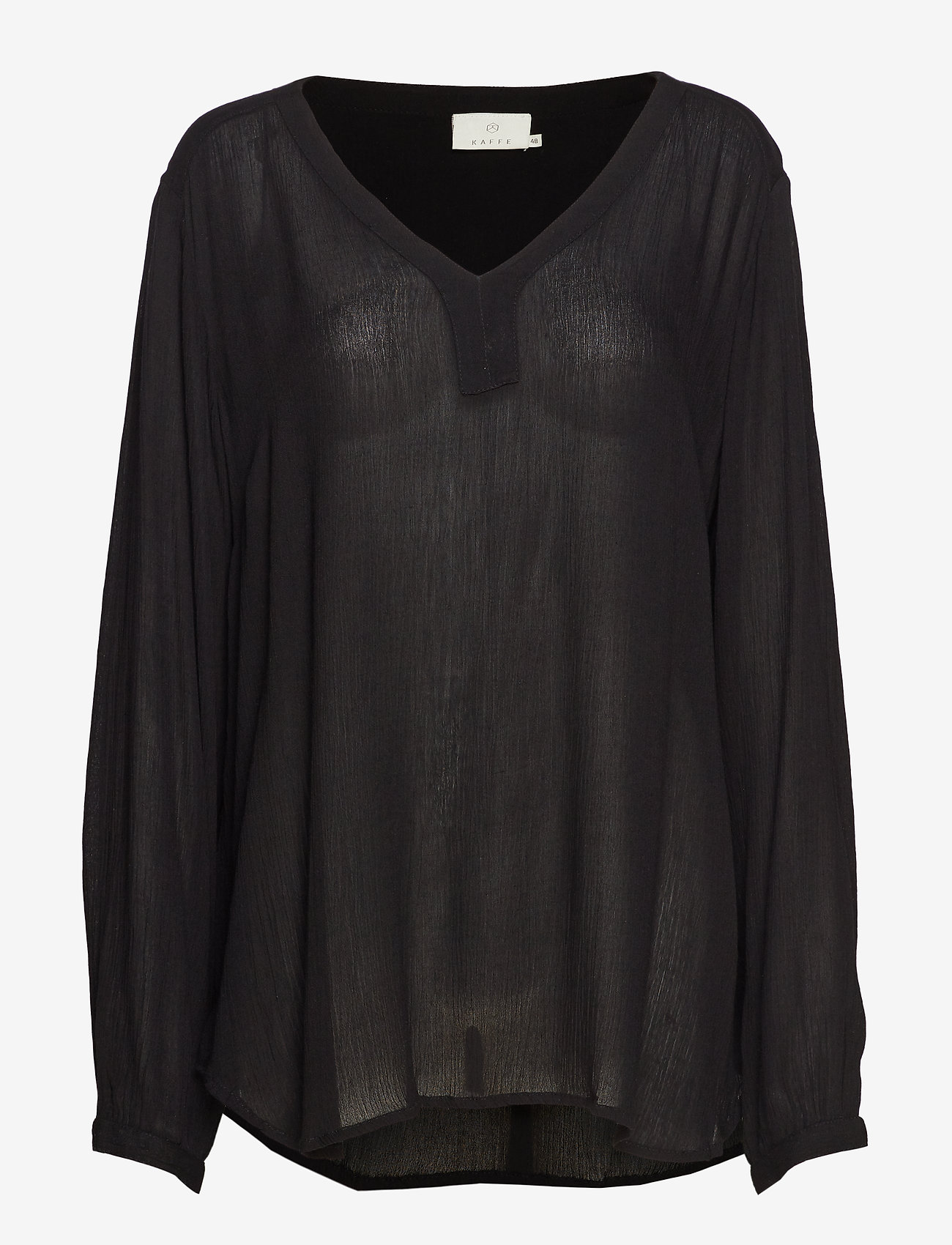Kaffe Amber LS Blouse - Tänapäevane naiselikkus - BLACK DEEP / black