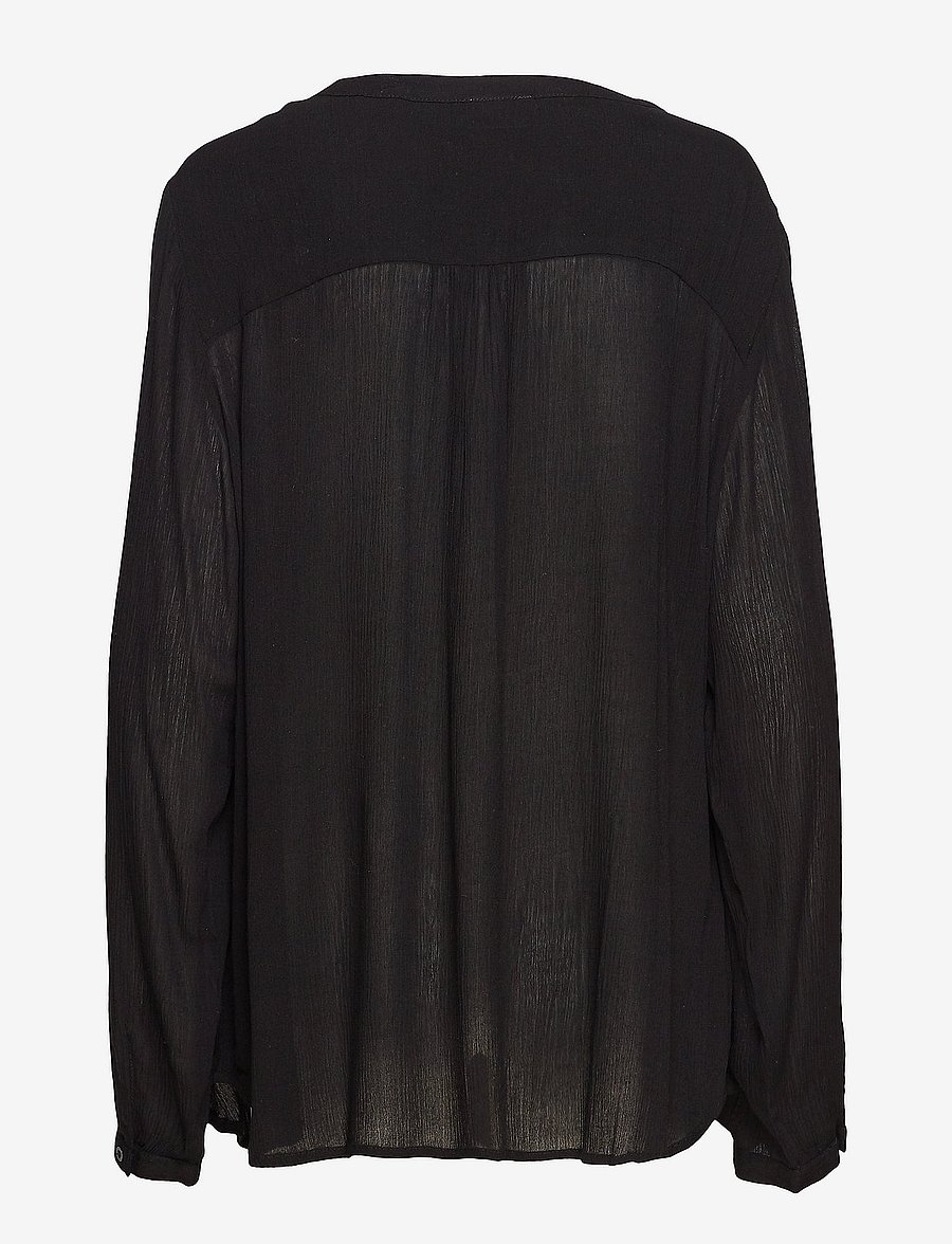 Kaffe - Amber LS Blouse - pikkade varrukatega pluusid - black deep - 1