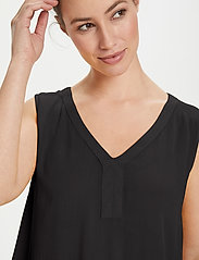 Kaffe - Amber top - sleeveless blouses - black deep - 6