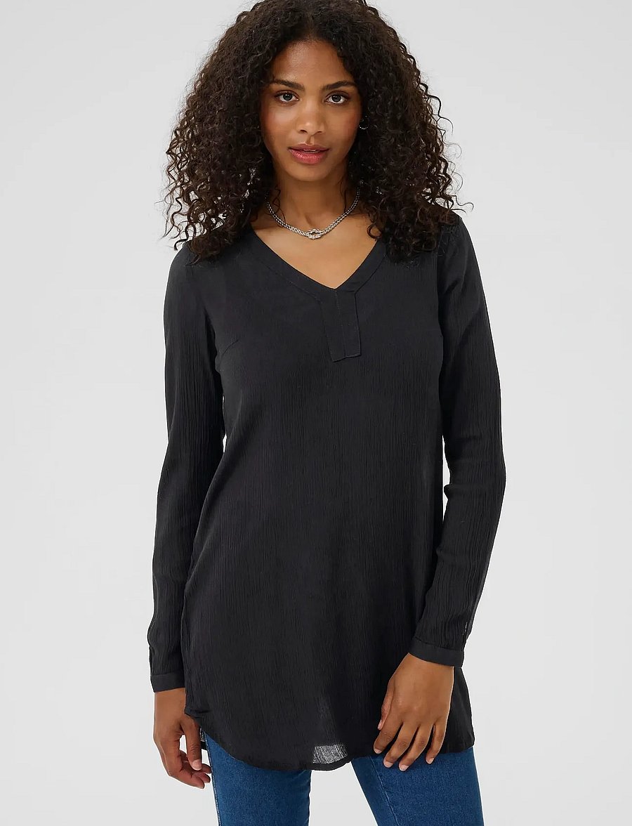 Kaffe - Amber V-Neck Tunic - tuniken - black deep - 0
