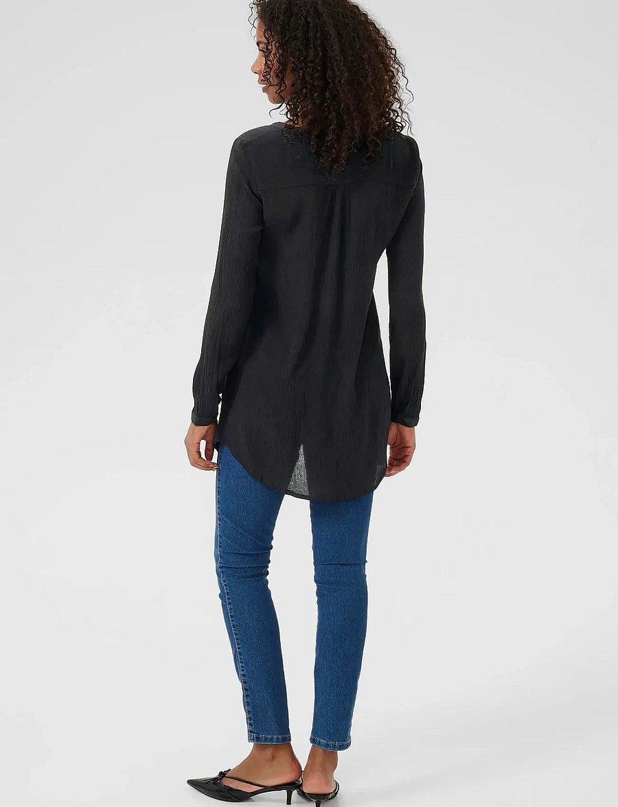 Kaffe - Amber V-Neck Tunic - tuniken - black deep - 4
