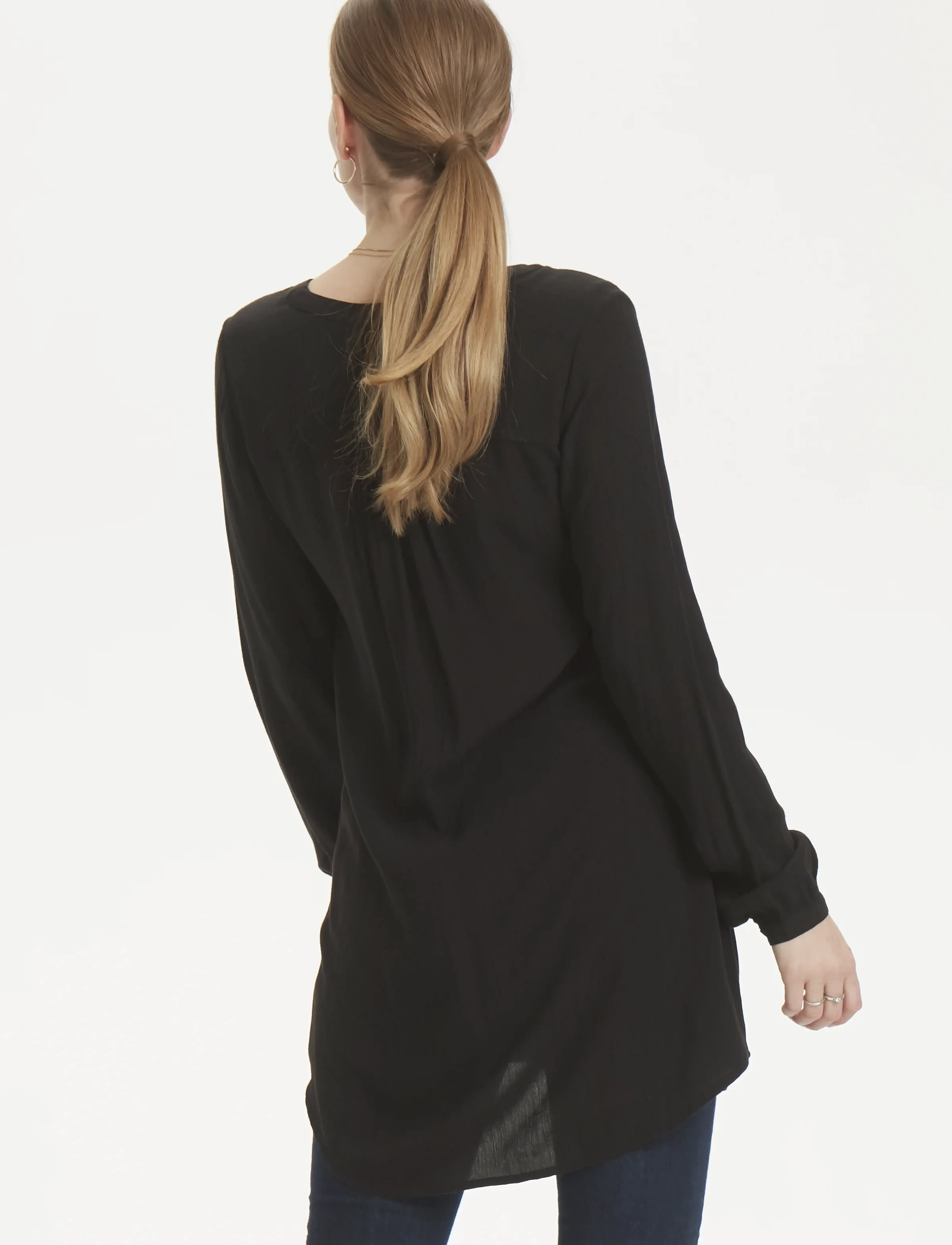 Kaffe - Amber V-Neck Tunic - madalaimad hinnad - black deep - 5