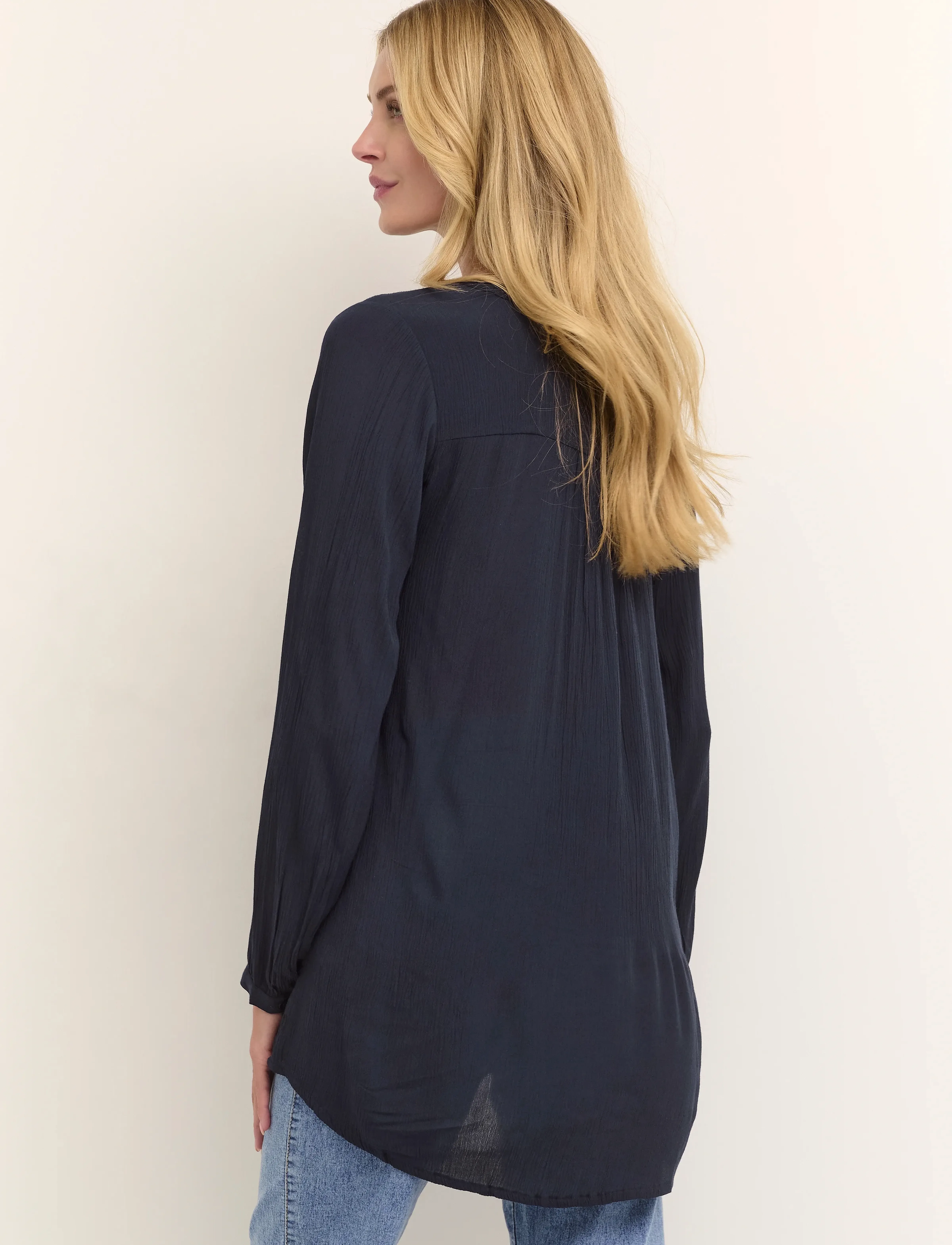 Kaffe - Amber V-Neck Tunic - madalaimad hinnad - midnight marine - 5