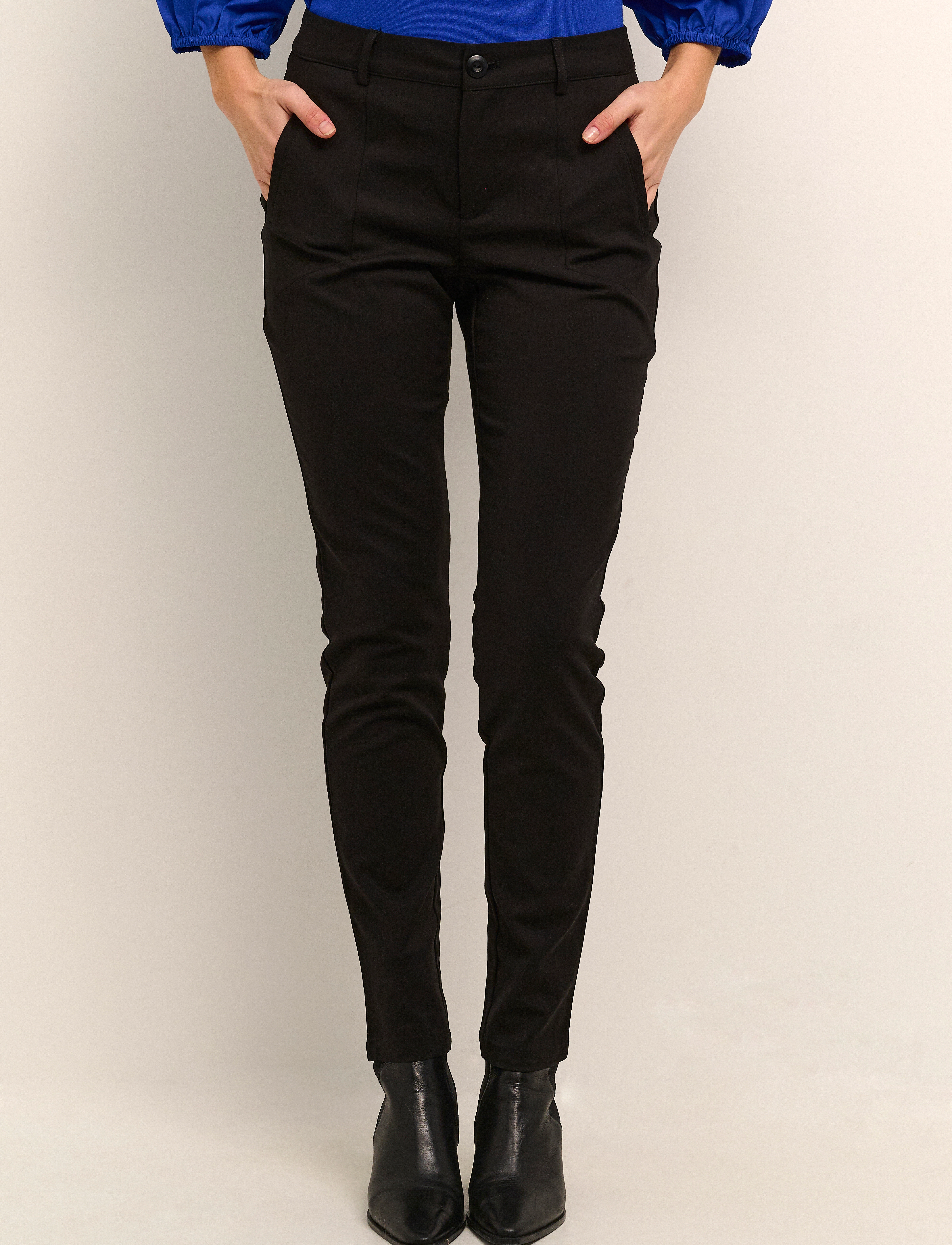Kaffe Vera Pant, Kvinder, Bukser, Sort, Str: 36
