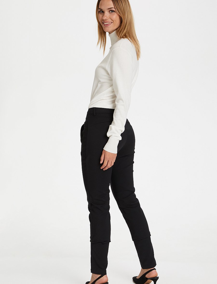 Kaffe - Vera Pant - slim fit bukser - black deep - 4