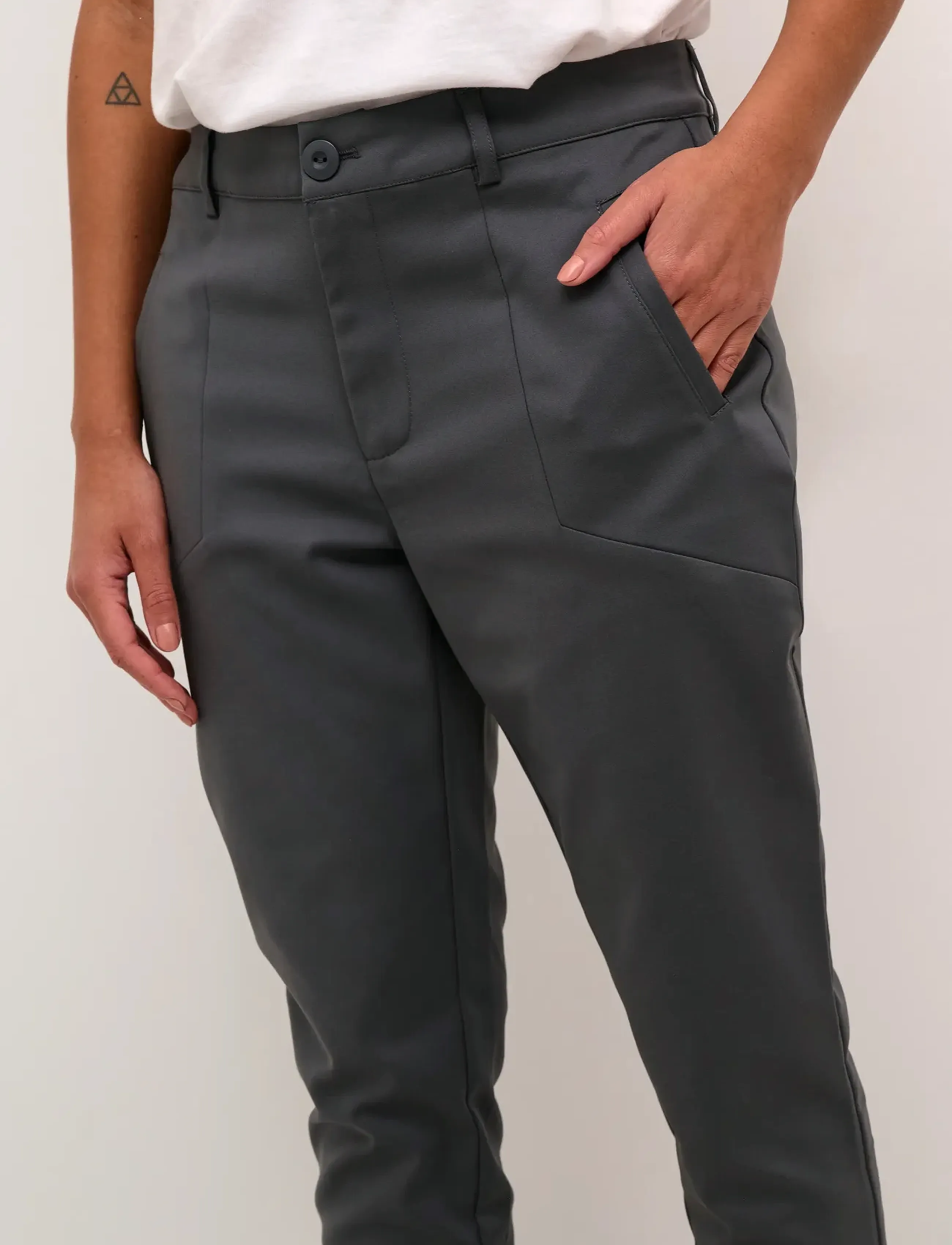 Kaffe - Vera Pant - slim fit-byxor - dark shadow - 5
