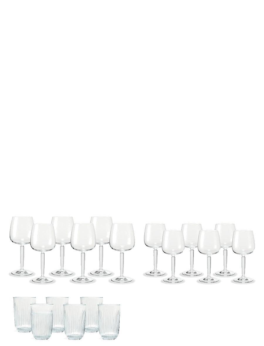 Kähler - Hammershøi set of water glasses and red-/white wineglasses clear - weißweingläser - clear - 1