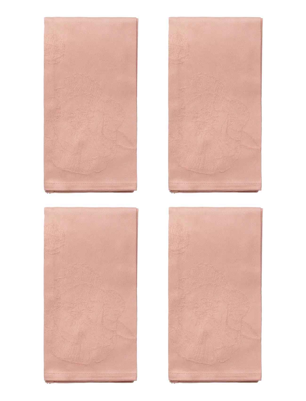 KÄHLER Hammershøi Poppy Stofserviet 45X45 Cm Nude 4 Stk. Pink - One Size - Unisex