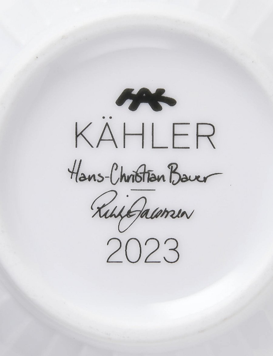 Kähler - Hammershøi Christmas Mugs 2023 and 2021 Set 33 cl white/deco - white w. deco - 3