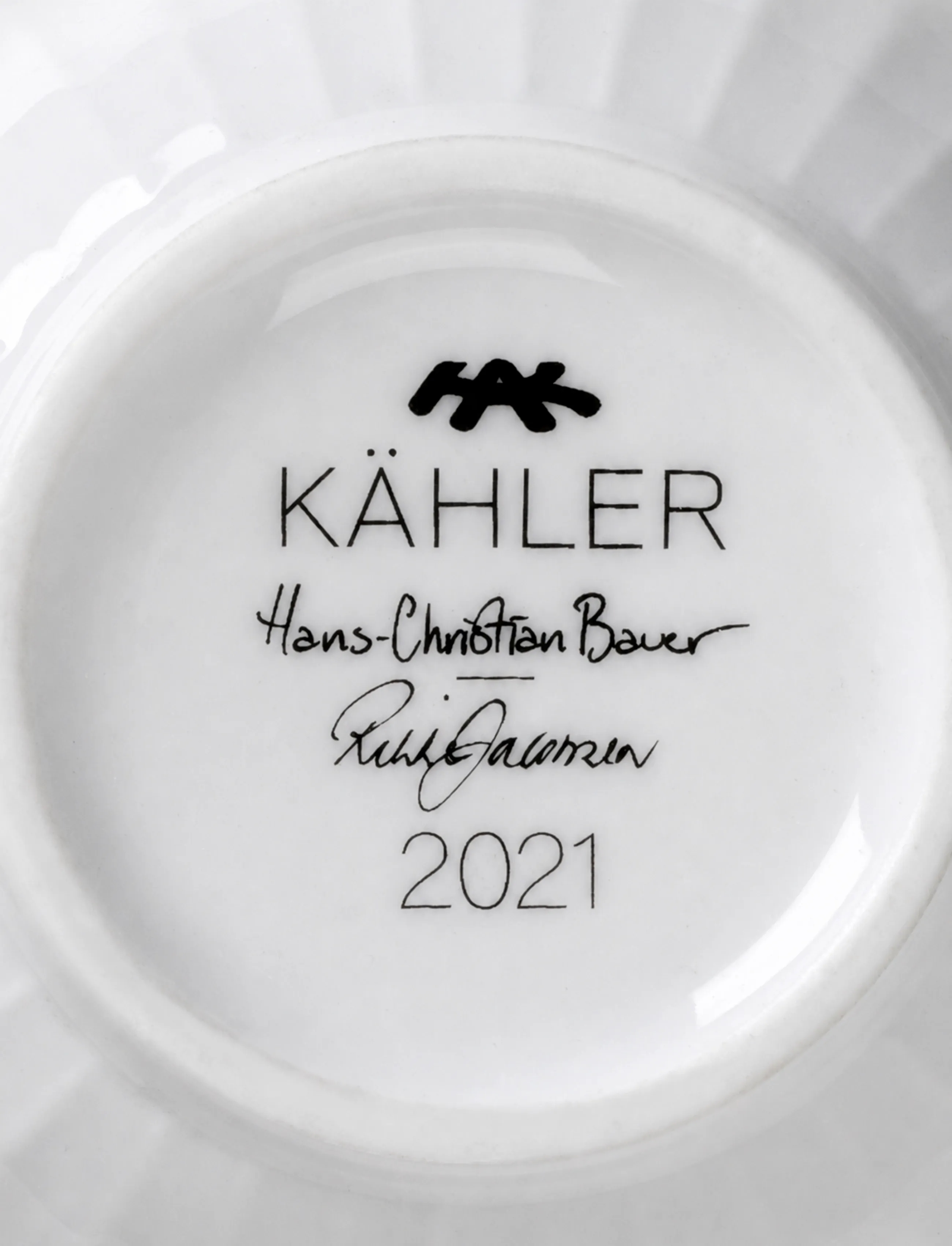 Kähler - Hammershøi Christmas Mugs 2023 and 2021 Set 33 cl white/deco - white w. deco - 4