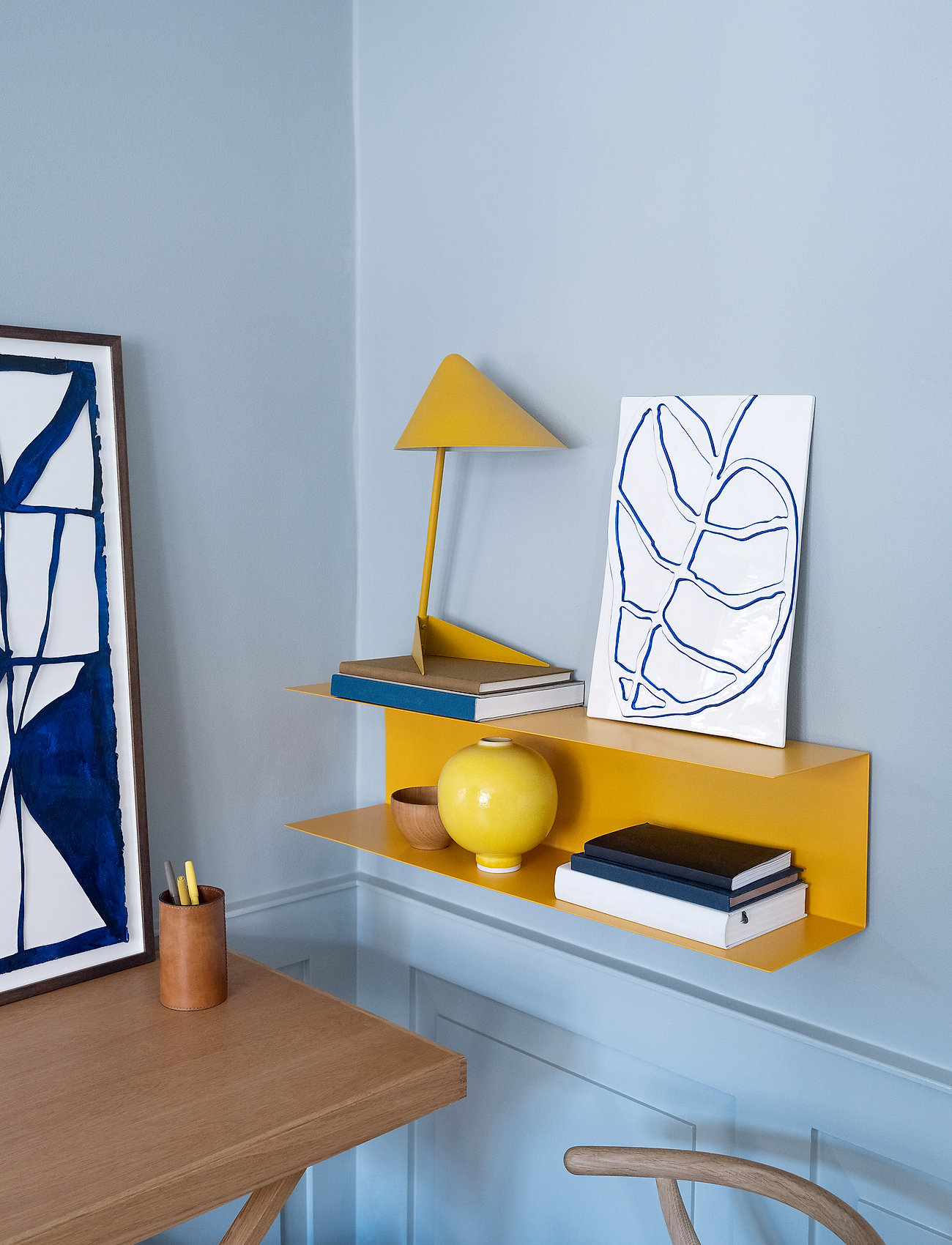 Kähler Relief Blad 28X41cm, 28X41 cm, White, Plakater > Botaniske, Unisex