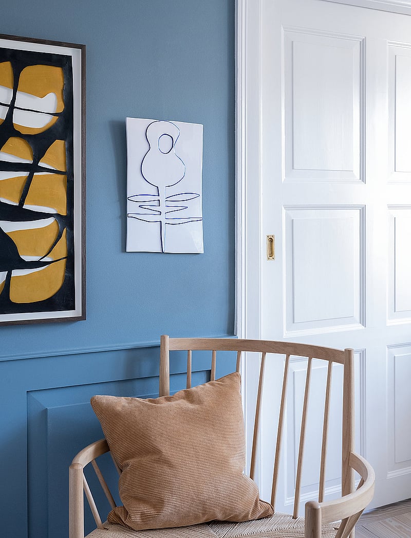 Kähler - Relief flower 27x44cm - graafilised mustrid - white - 1